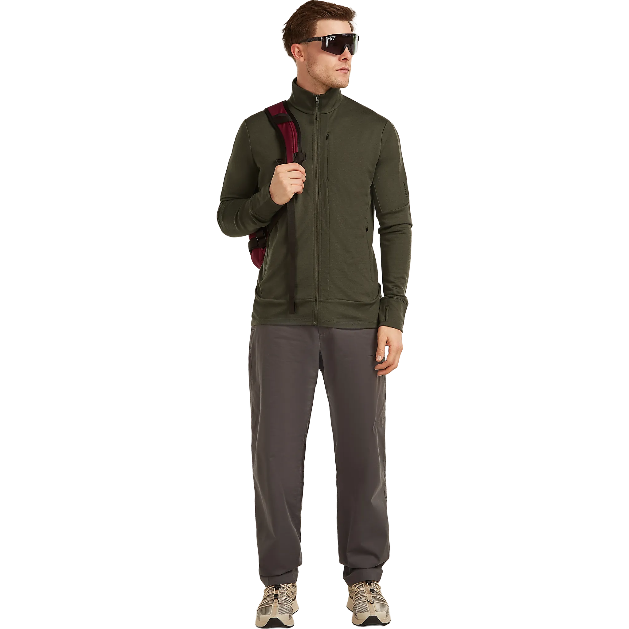 Quantum IV LS Zip Men uldtrøje