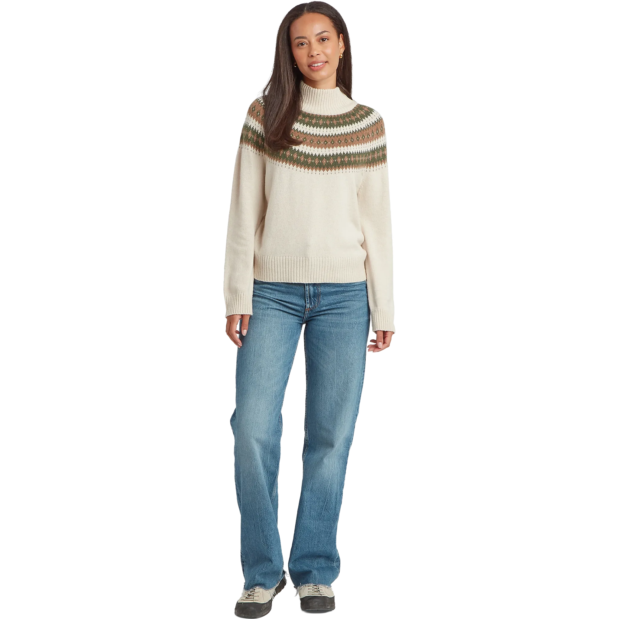 Indu Eco Mock Neck Women sweater