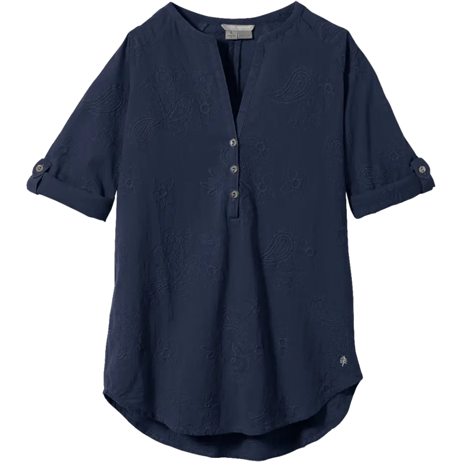 Royal Robbins Oasis Tunic II 3/4 Sleeve Women dametunika - Navy - XL - Langærmet skjorter