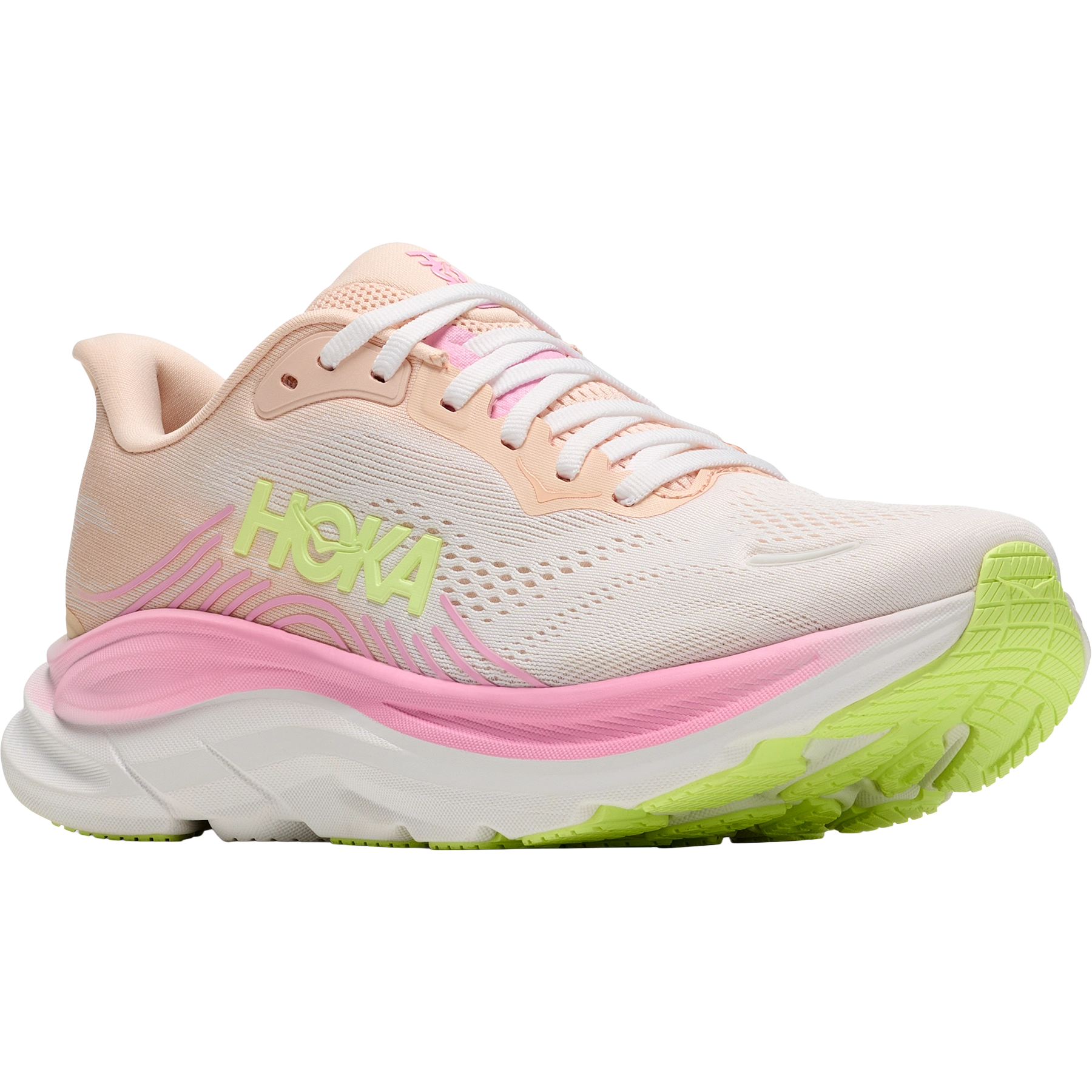 HOKA One One Clifton 11 Women - Tangerine Glow / White - US7B / 38 2/3 - Løbesko