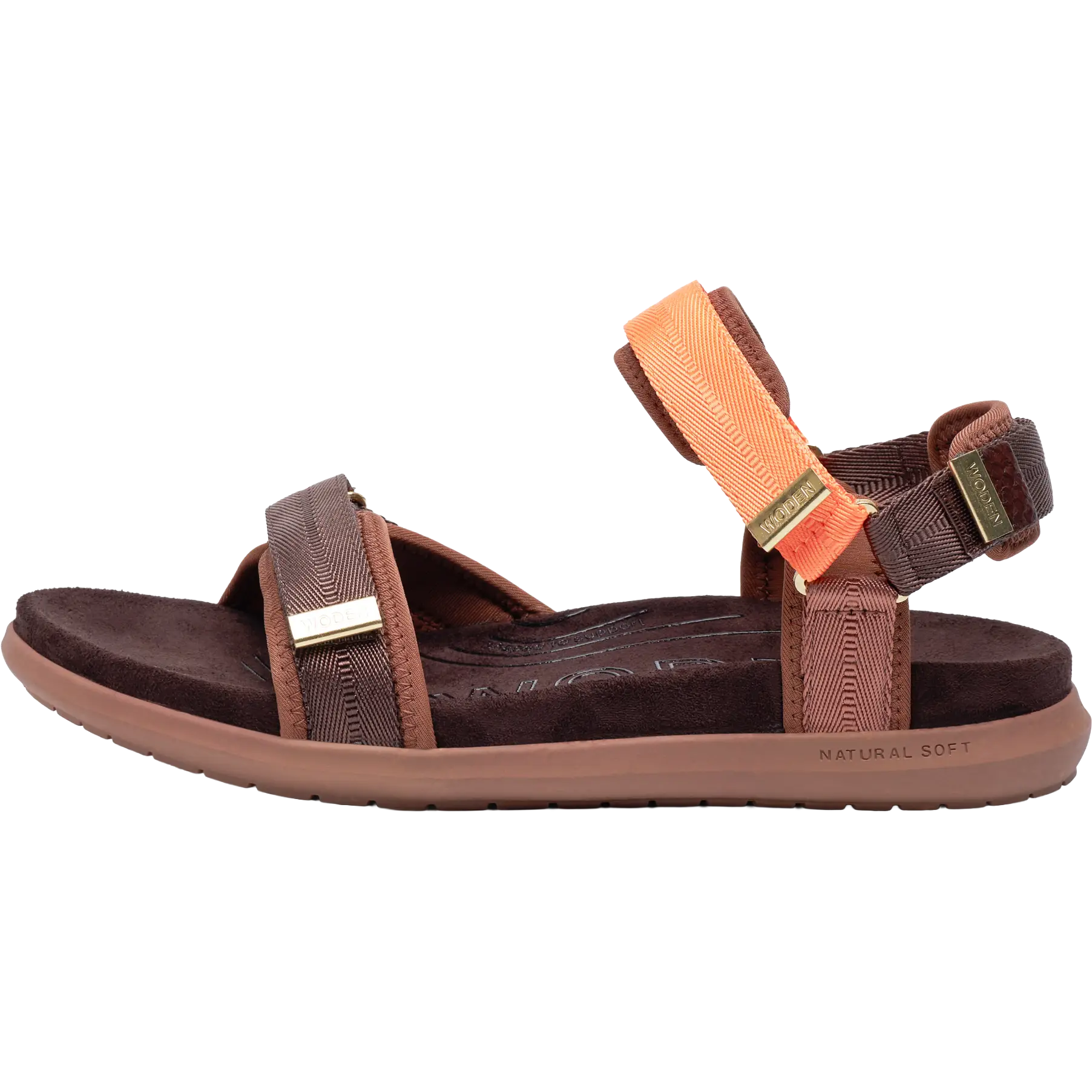 WODEN Line Lite Women damesandal - Chocolate Multi - 38 - Sandaler