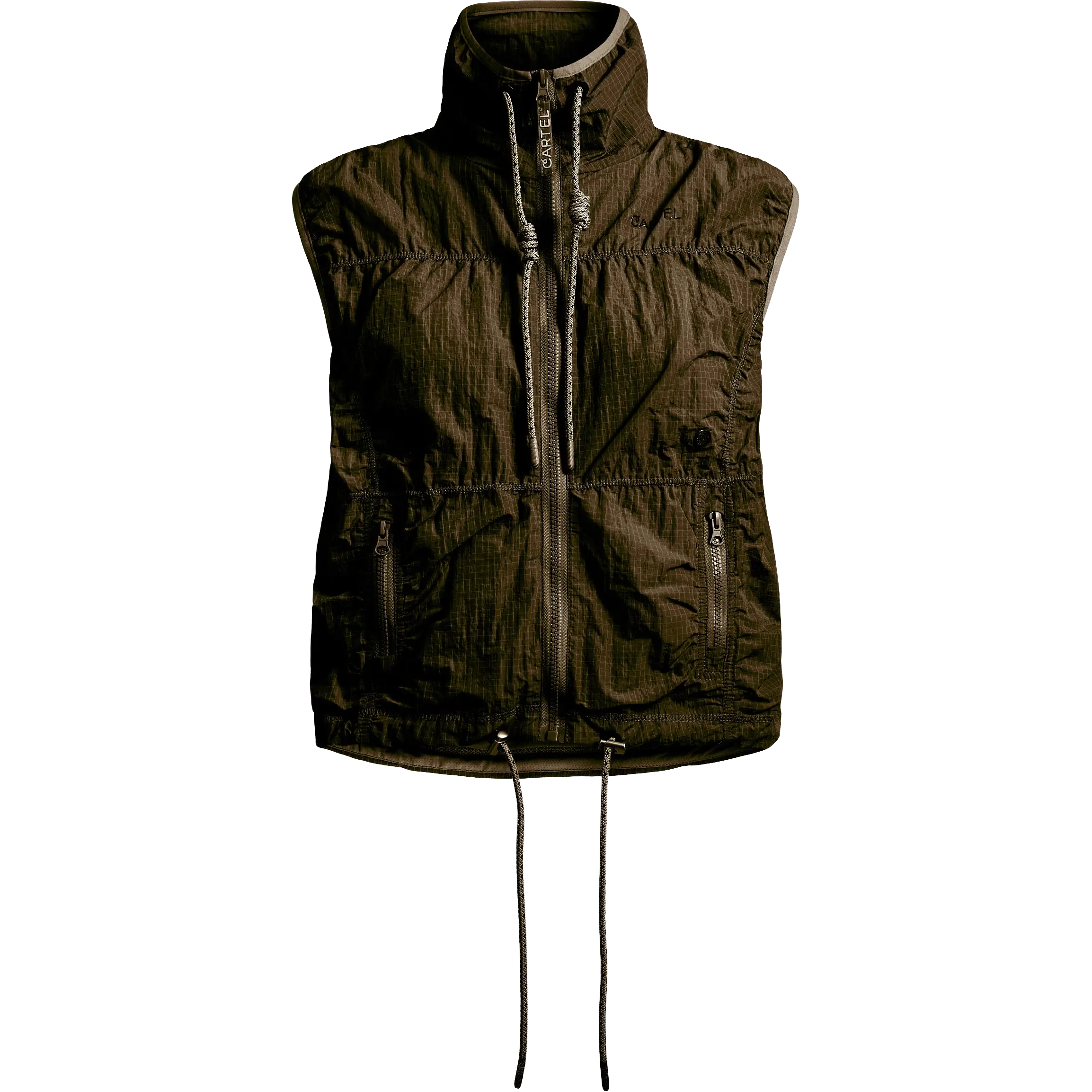 Copenhagen Cartel Trail Parachute Zip Vest Women - Moss - Veste