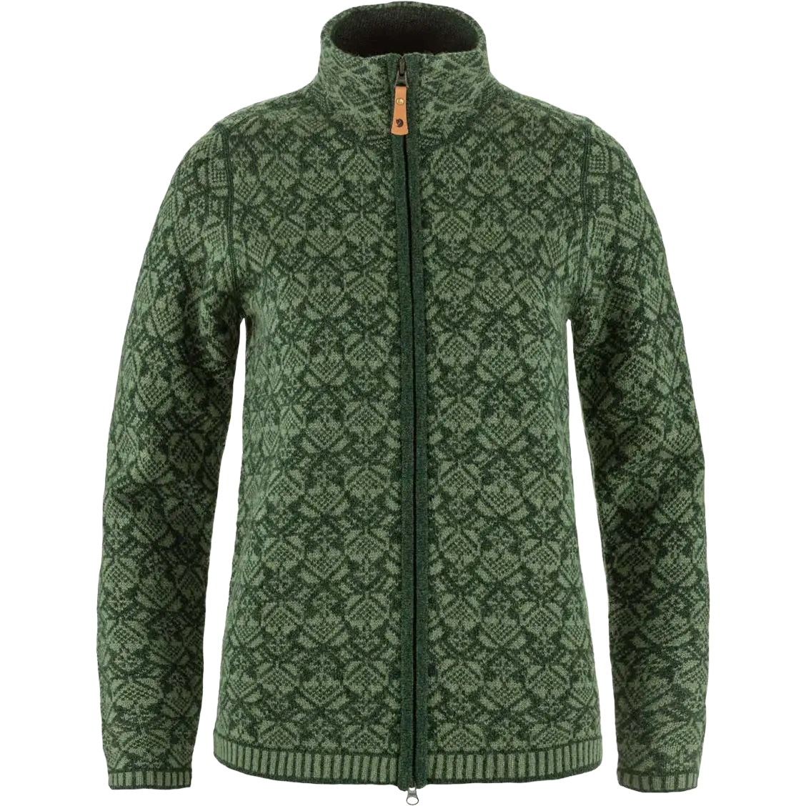 Fjällräven Snow Cardigan W damesweater - Deep Forest - XS - Striktrøjer