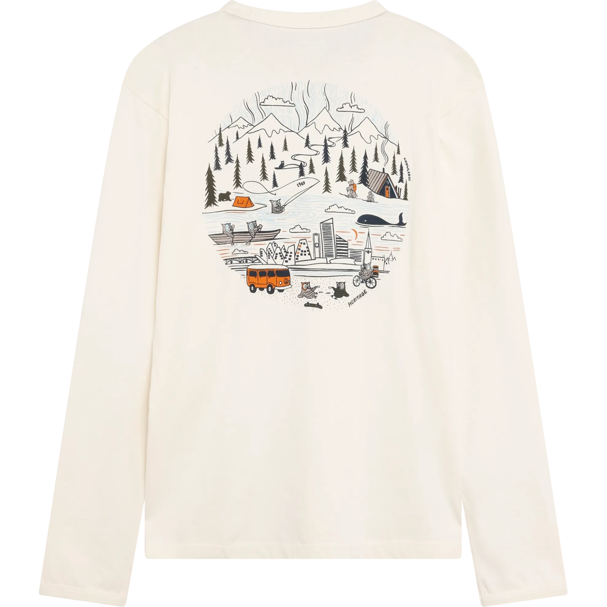 Back Print Long Sleeve T-shirt Men