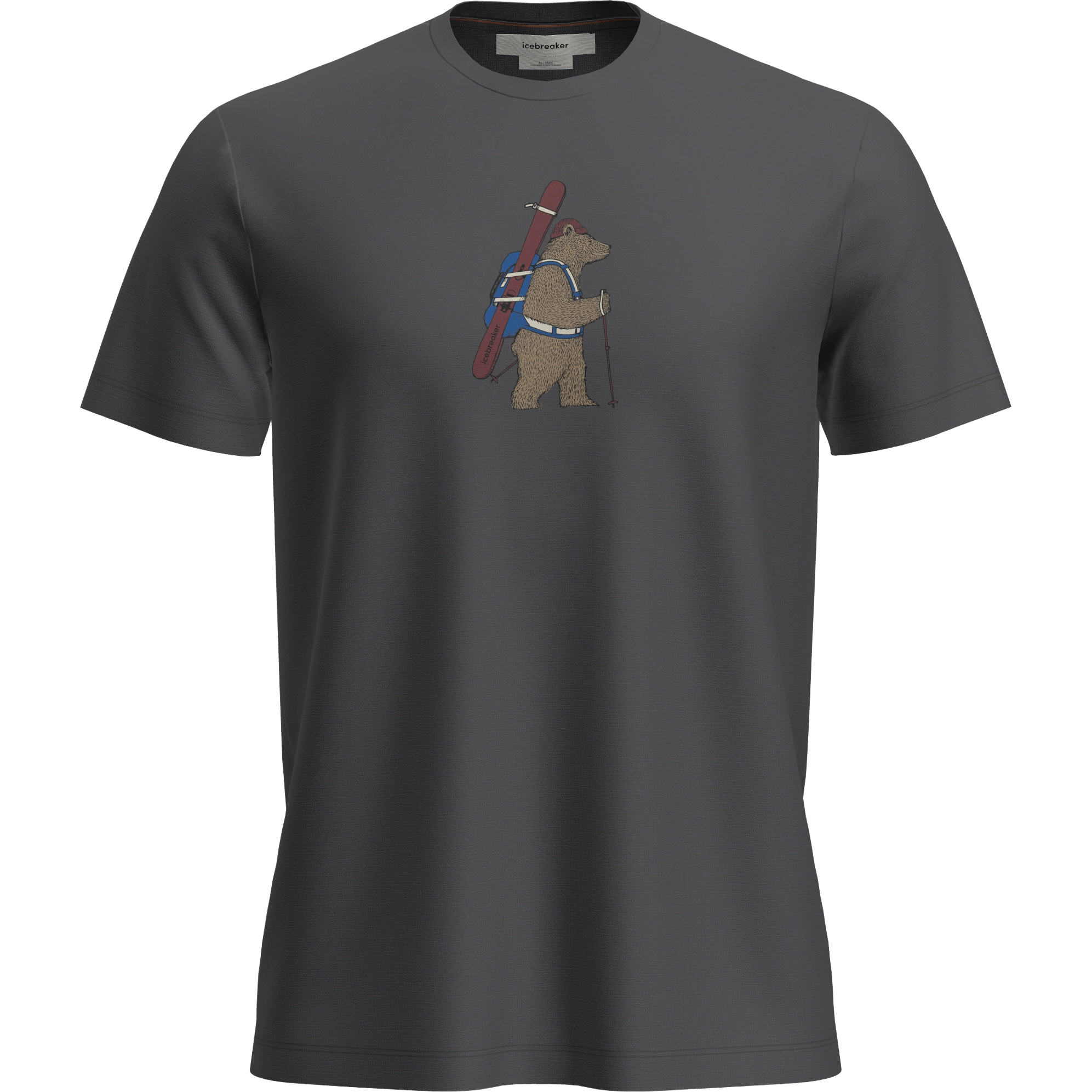 Icebreaker Tech Lite SS Bear Tour Tee Men - Obsidian - XXL - Kortærmet T-shirts