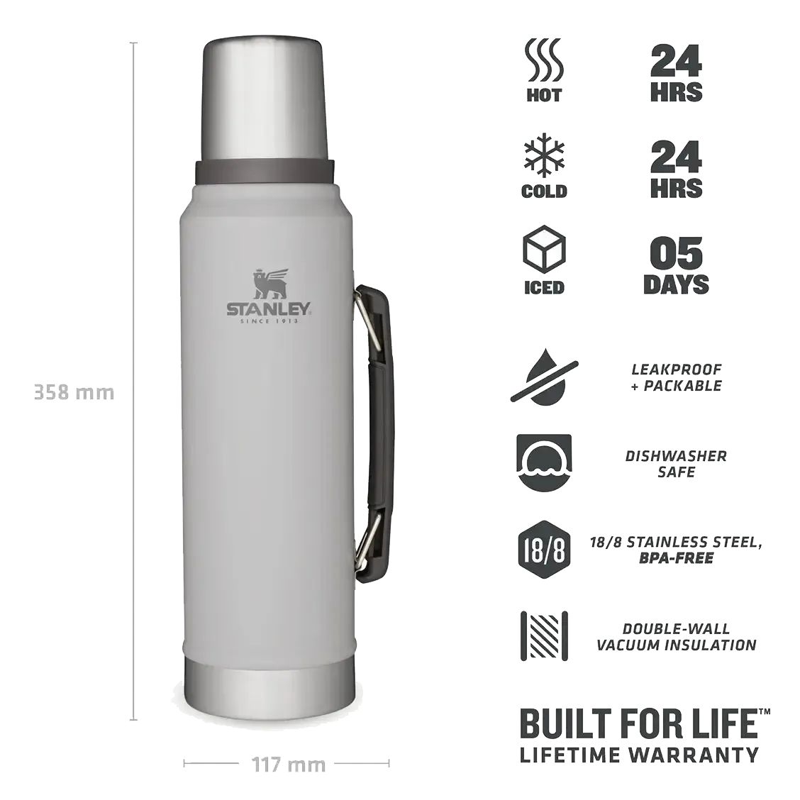 Classic Bottle Vacuum Bottle 1,0 termoflaske