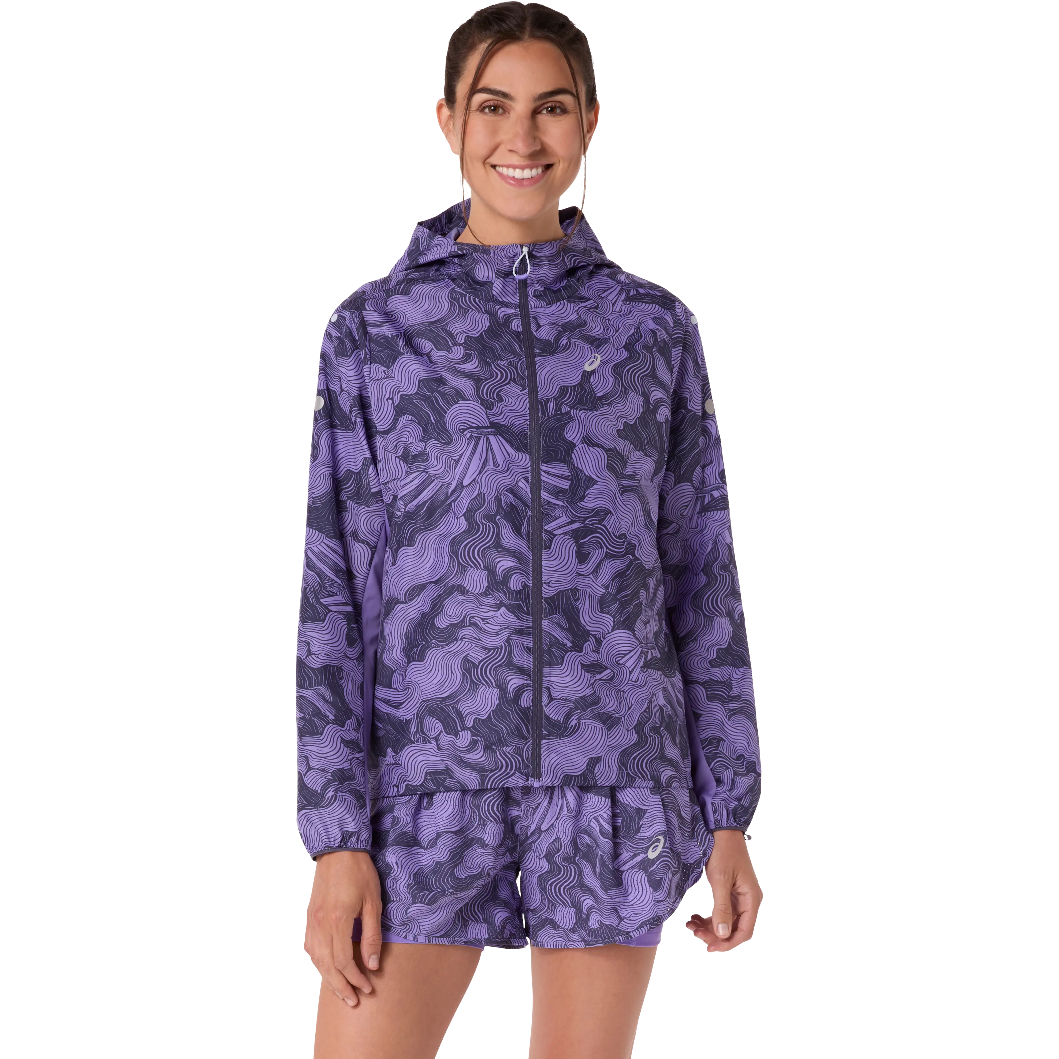 Asics Fujitrail Packable Jacket Women - Amethyst - XL - Løbejakker