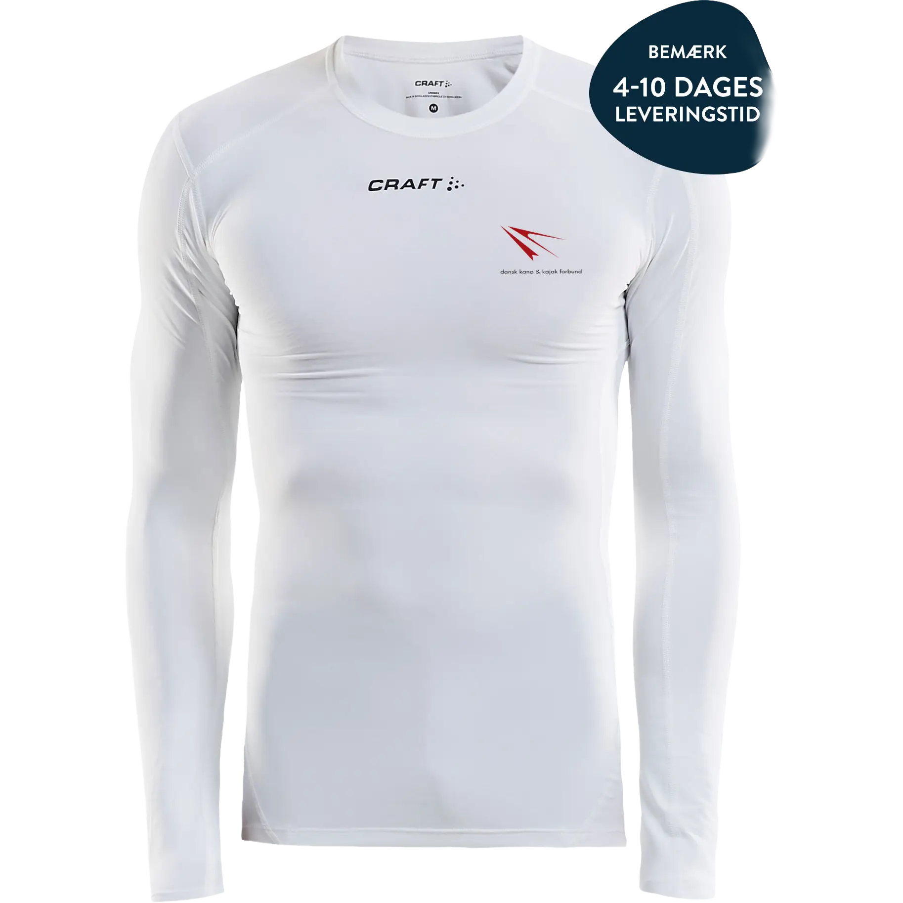 Craft Ability Compression L/S Uni DKF m/logo - White - XXL - Dansk Kano og Kajak Forbund
