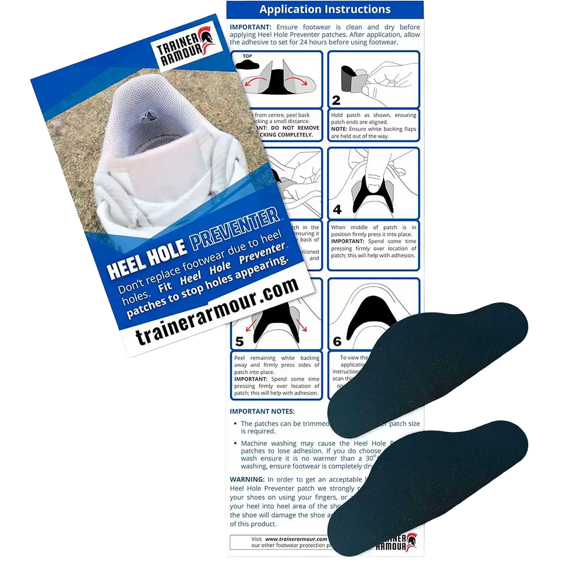 Trainer Armour Heel Hole Preventer - Black - One size - Diverse løbeudstyr
