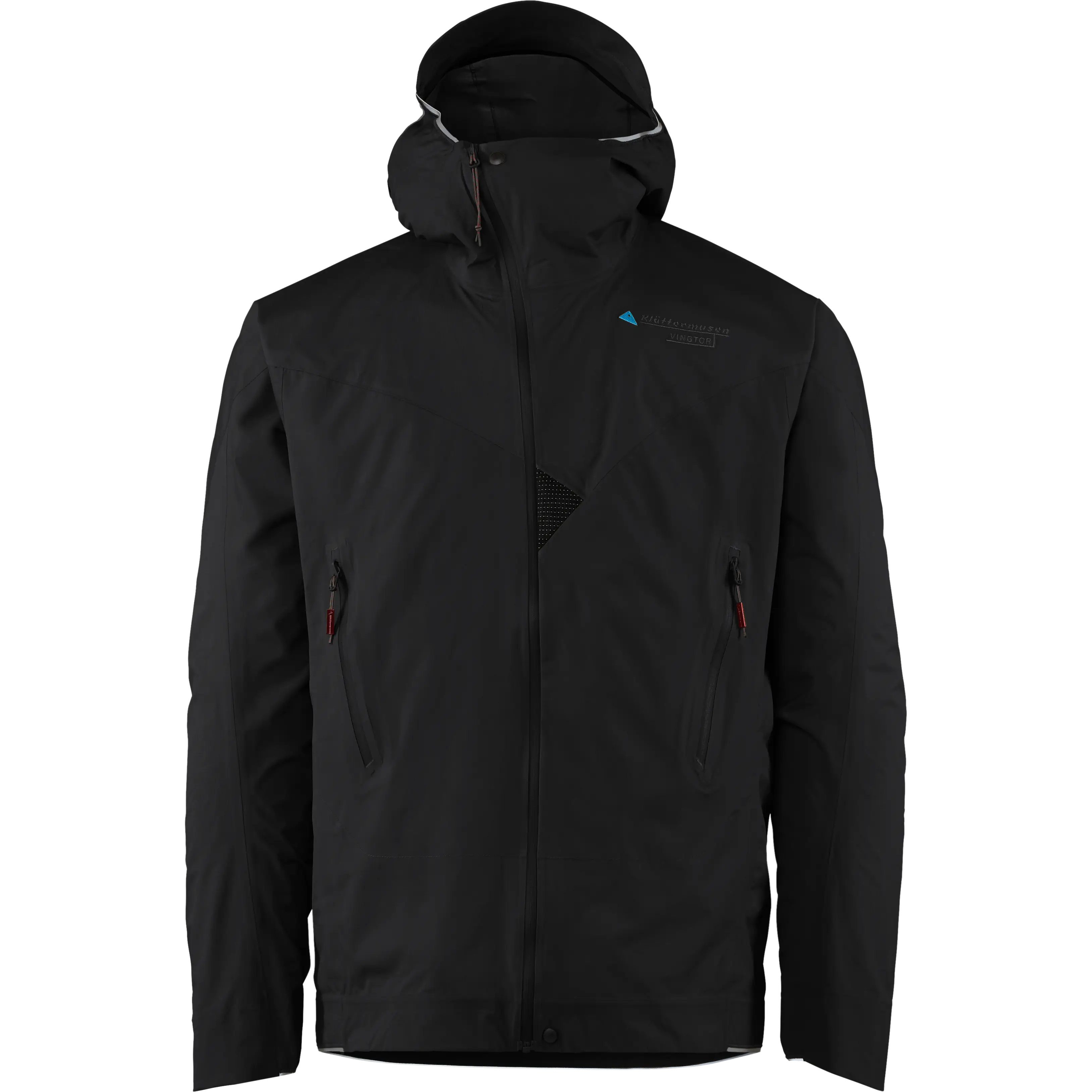Klättermusen Vingtor Hood Jacket Men regnjakke - Black - XL - Regnjakker