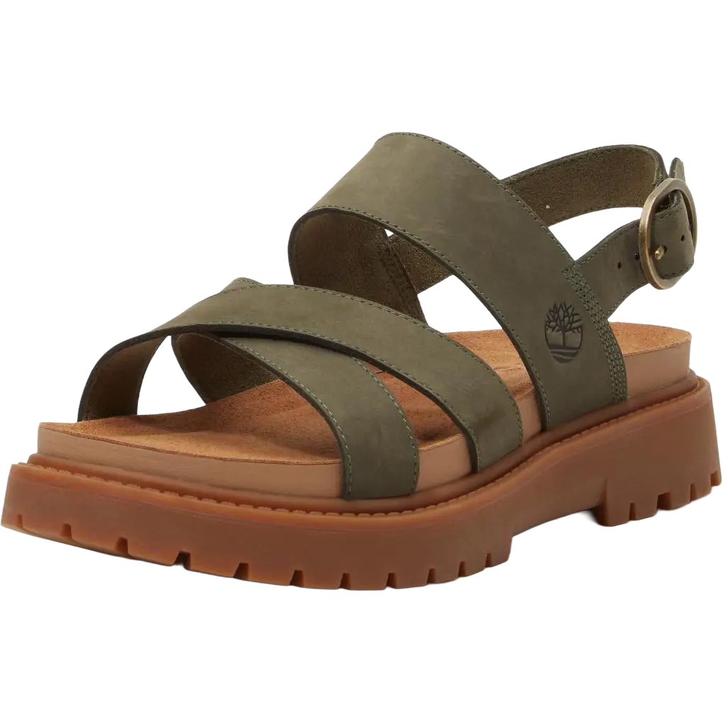 Timberland Clairemont Way Backstrap Sandal Women - Dark Green Nubuck - 39 - Sandaler