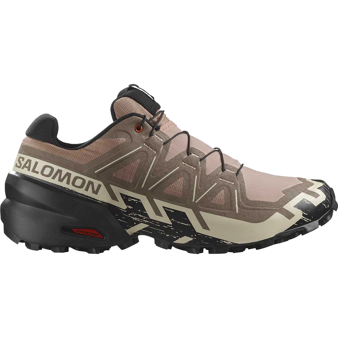 Salomon Speedcross 6 Men herresko - Natural/Black/Almond Milk - UK 12,5/EU 48 - Trailsko