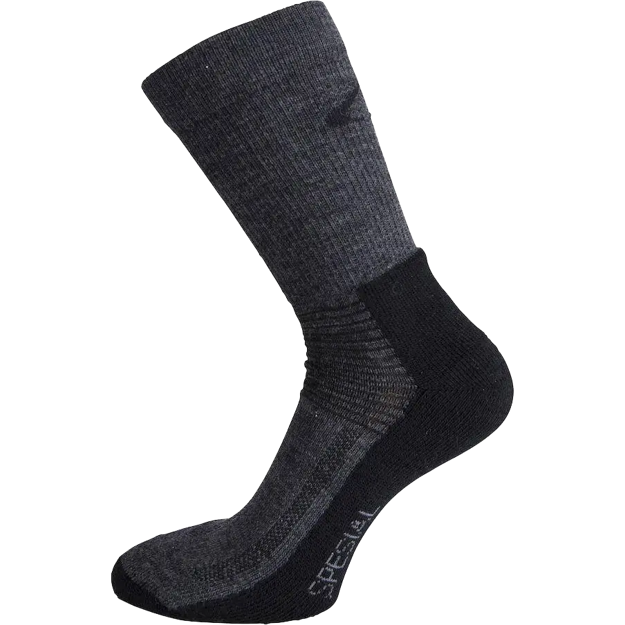 Ulvang Spesial Sokker Børn - Charcoal Melange/Black - 25-27 - Uldsokker til børn