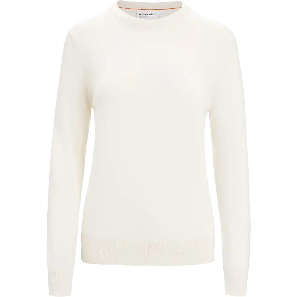 Icebreaker Wilcox LS Sweater Women Uldtrøje - Chalk - L - Striktrøjer