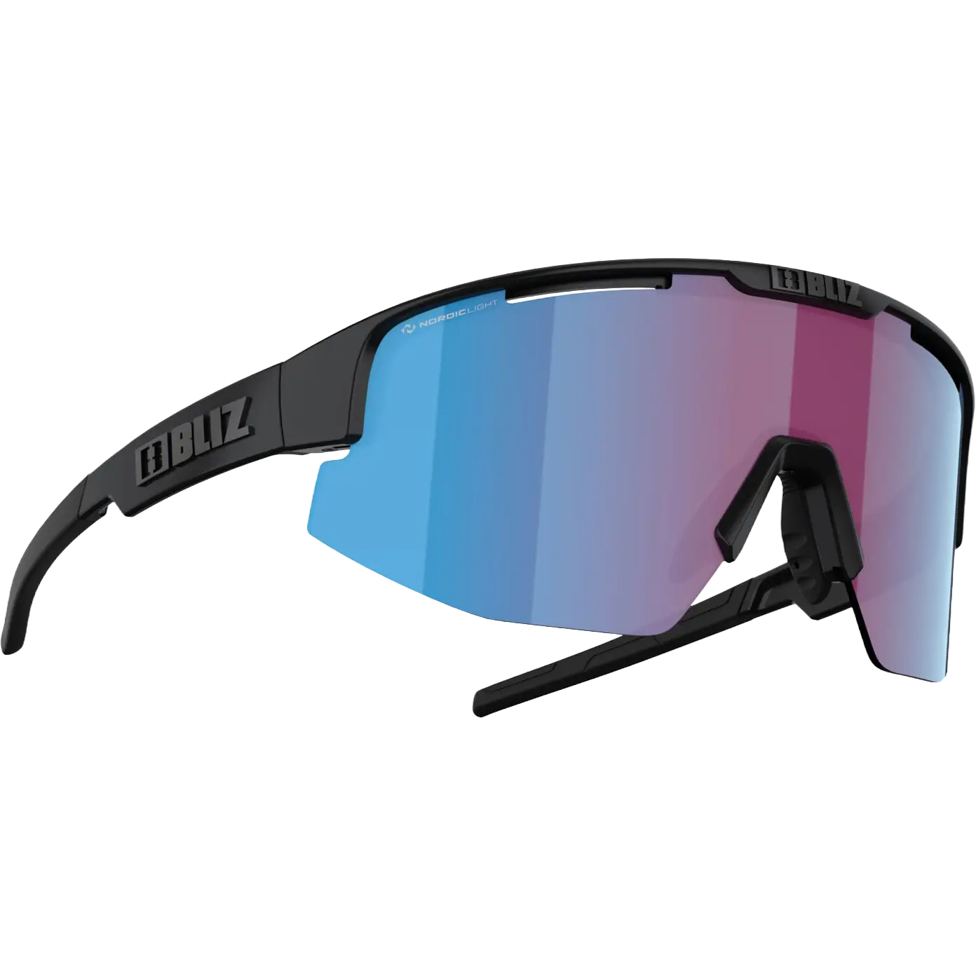 Bliz Matrix Small Unisex Sportsbriller - Black/Violet Blue Multi - One size - Solbriller