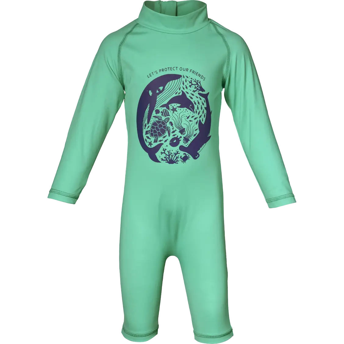 Isbjörn Dolphine Sun Jumpsuit Kids badedragt - Mint - 74/80 - Badedragt til børn