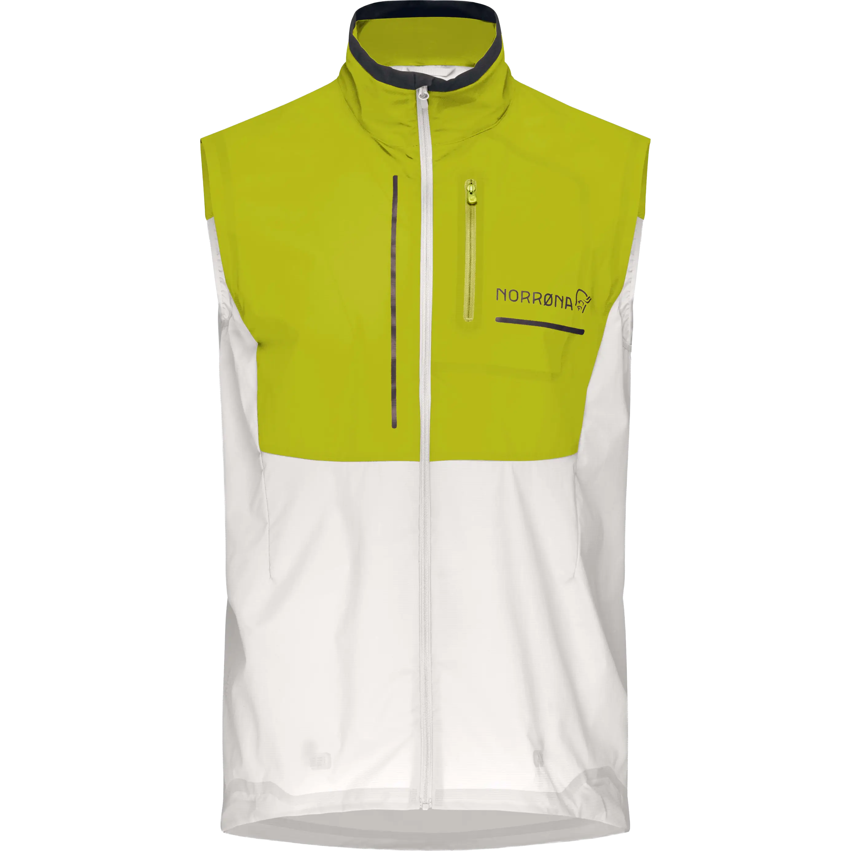 Norrøna Senja Aero90 Vest Men - Golden Lime - M - Løbeveste