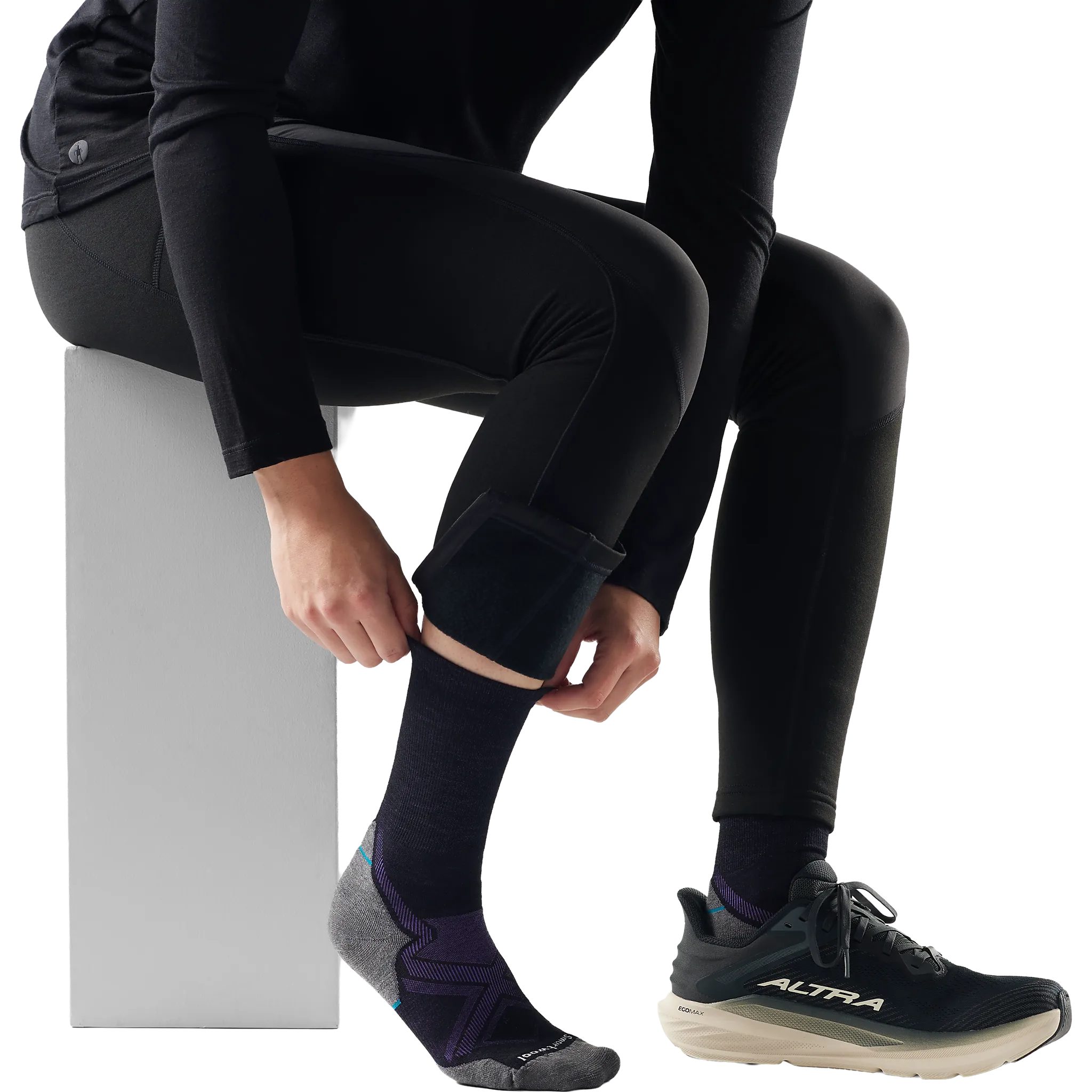 Run Cold Weather Targeted Cushion Crew W