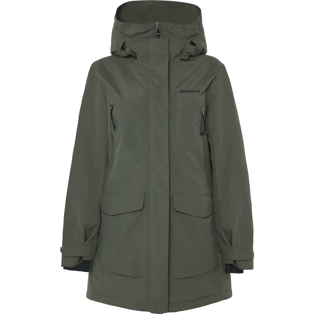 Didriksons Felia Parka Women - Deep Green - 40 - Vinterjakker