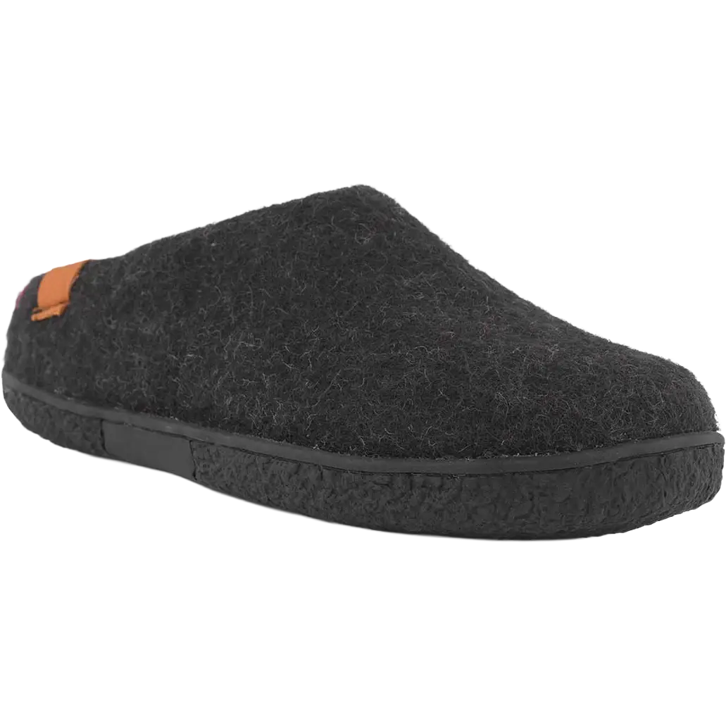 Green Comfort Tibet Wool Slipper hjemmesko - Black - 42