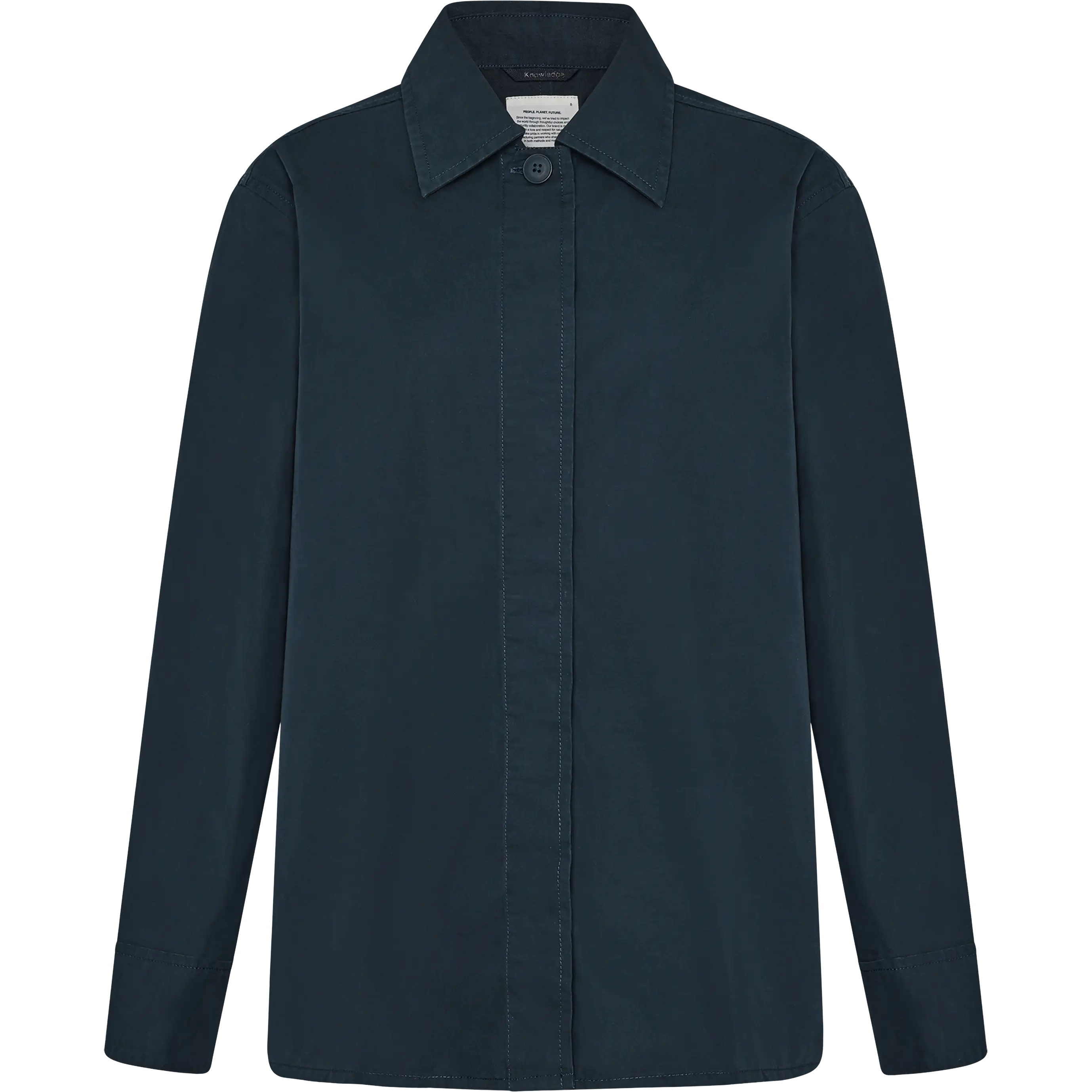 Knowledge Cotton Apparel Organic Cotton Jacket Women - Total Eclipse - XS - Sommerjakker
