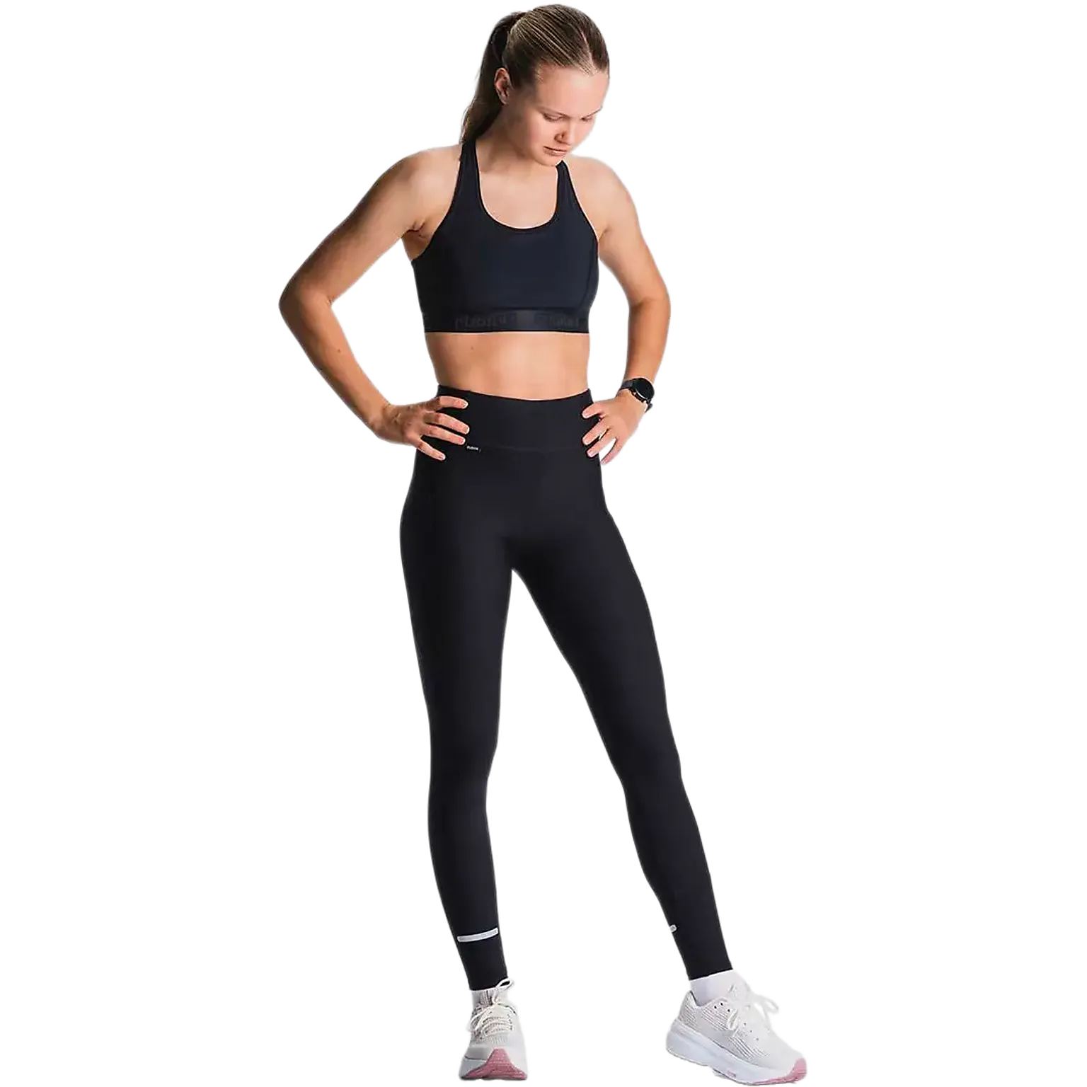 Legging Training Femme Kempa – Tights Sport Élastiques Avec Ceinture Logo, Coutures Ergonomiques Et Réfléchissant Pour Running Et Fitness