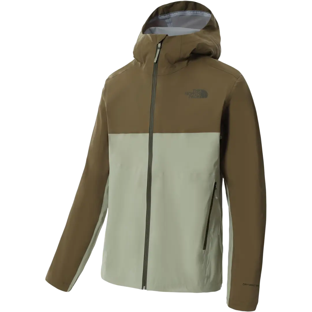 The North Face West Basin Dryvent Jacket Men regnjakke - Military Olive/Tea Green - S - Regnjakker