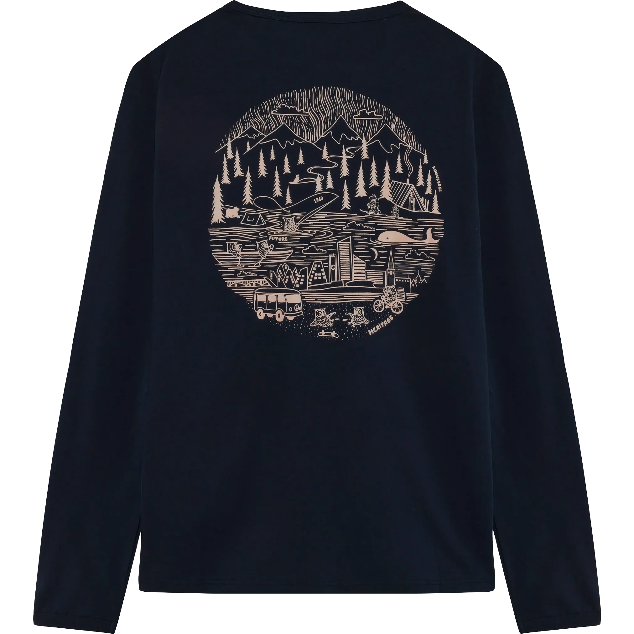 Back Print Long Sleeve T-shirt Men
