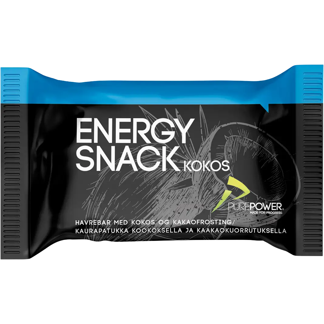 PurePower Energy Snack Kokos energibar - Sort - One size - Mad og drikke