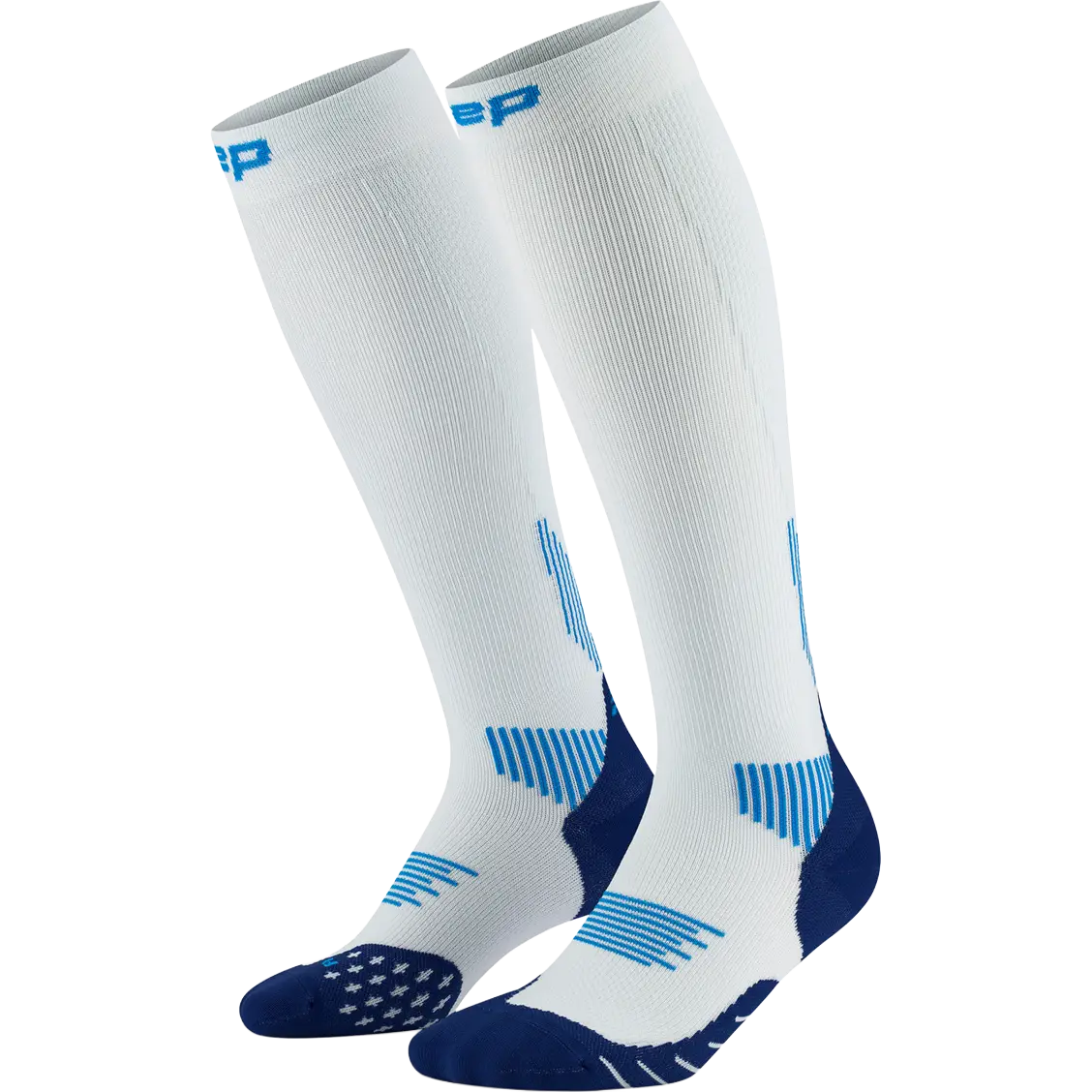 CEP Run Socks Tall 5.0 Men - Ice/Blue - V 45-48 - Sportssokker