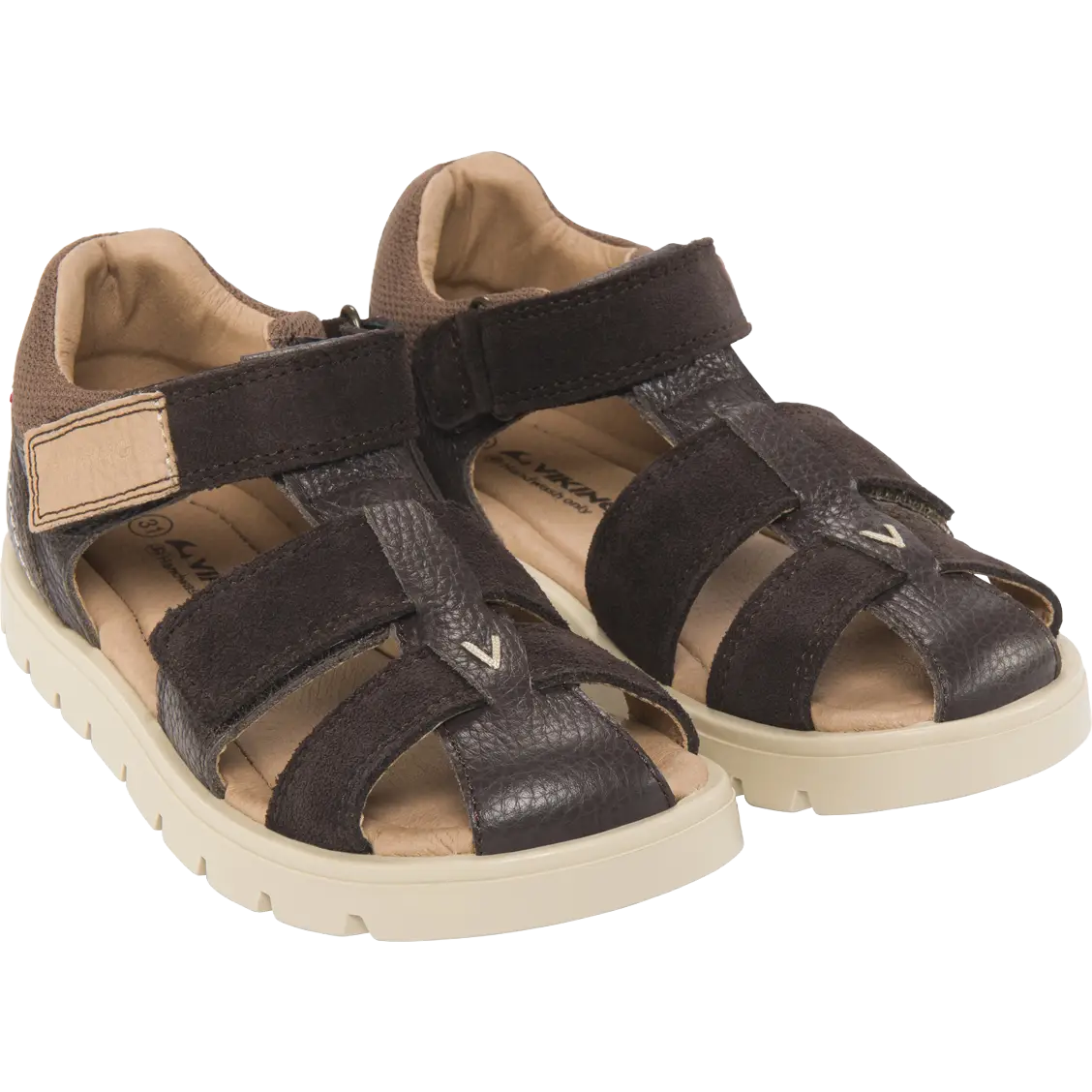 Viking Furu Sandal 2V Kids - Dark brown - 31 - Hverdagssandaler til børn