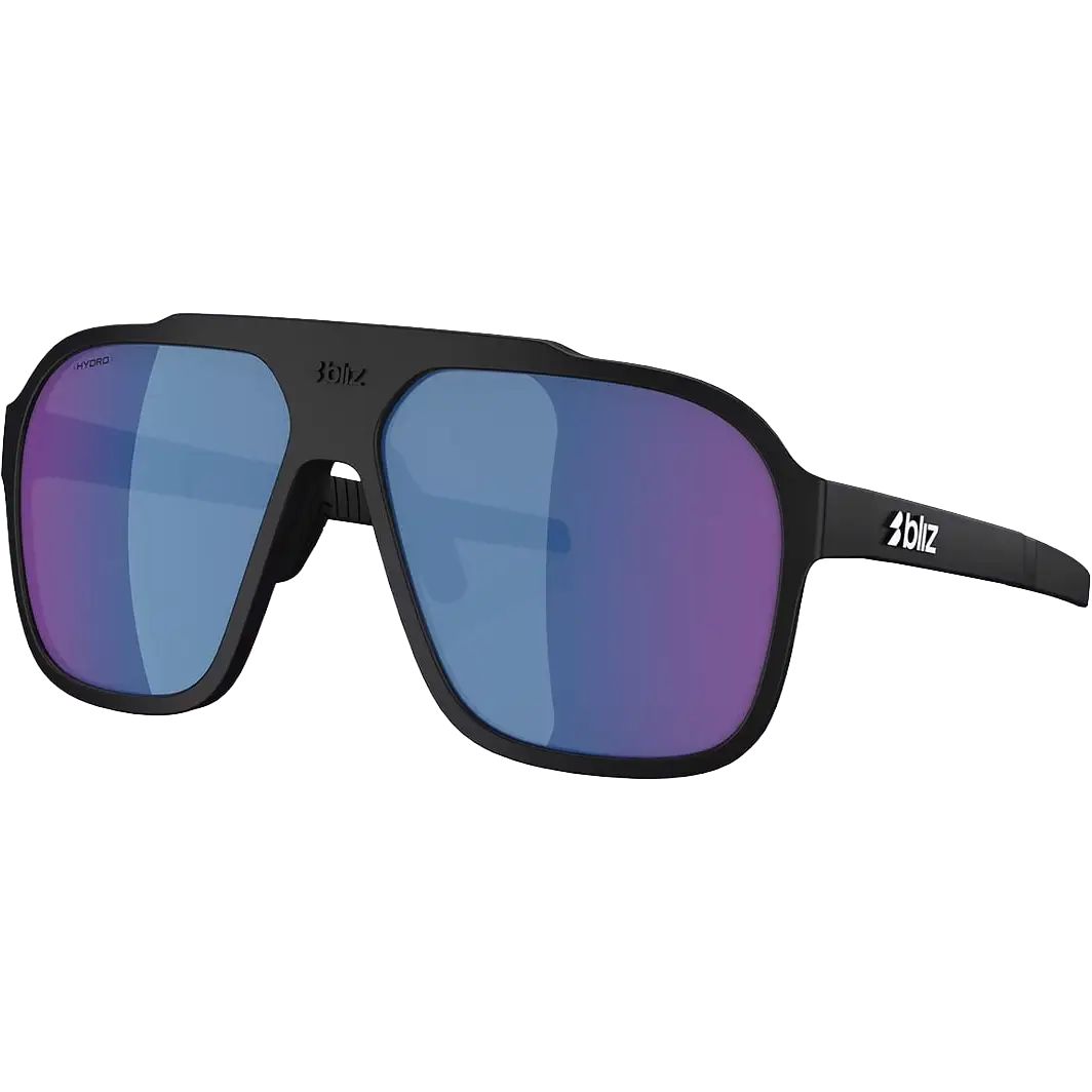 Bliz A002 Unisex Sportsbrille - Black/Grey Blue Mirror - One size - Solbriller