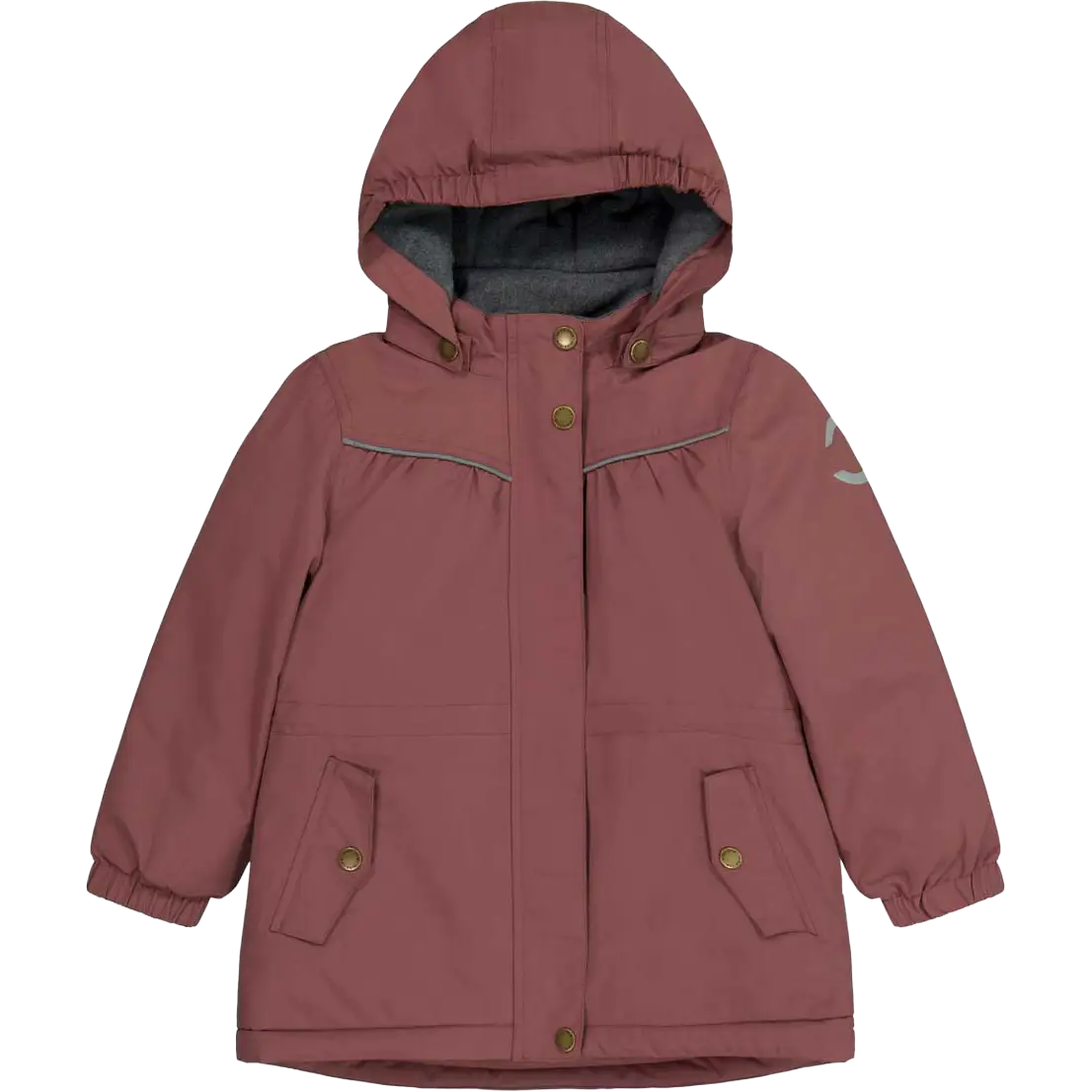 Mikk-Line Girls Jacket vinterjakke - Rose Brown - 122 - Vinterjakker til børn