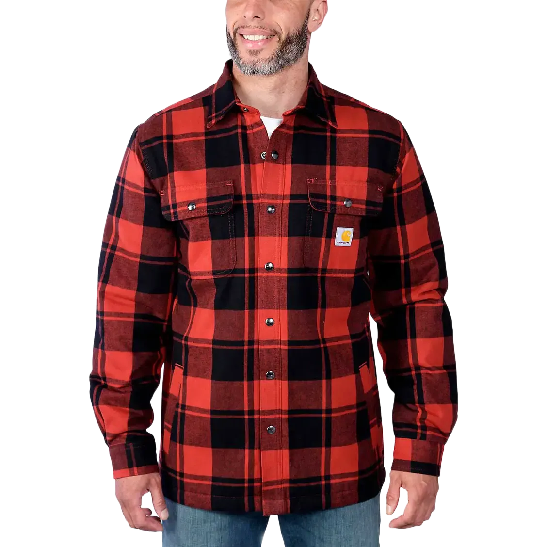 Flannel Sherpa-Lined Shirt Jacket Men skjorte/jakke