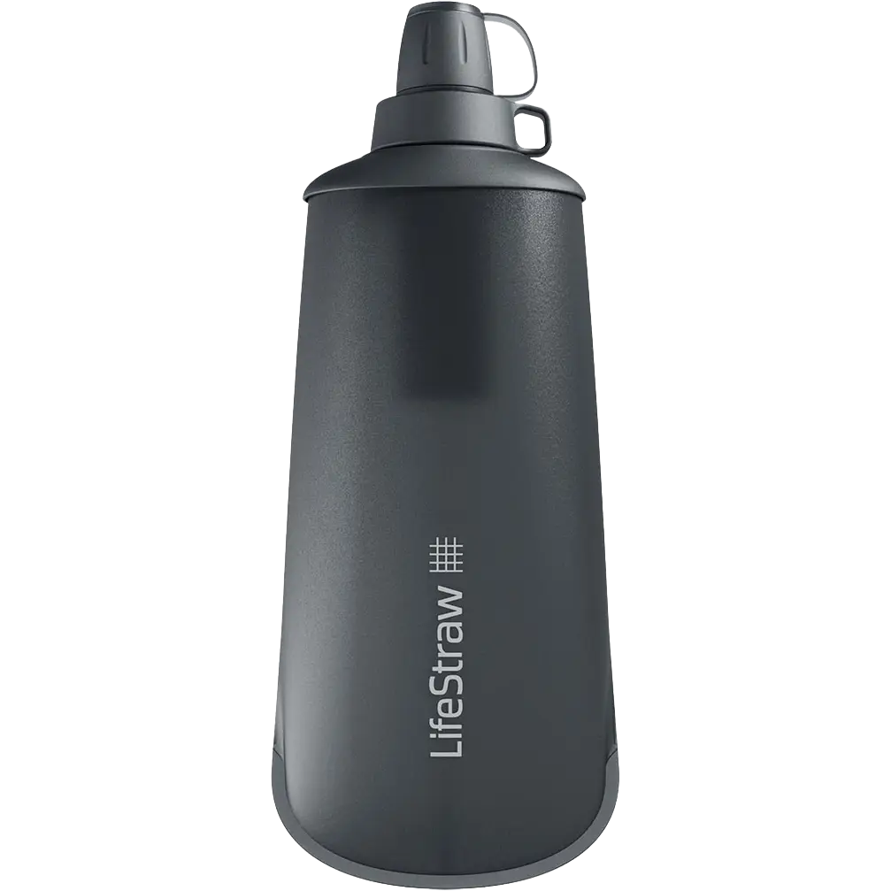 LifeStraw Peak Squeeze Bottle 1liter flaske med filter - Dark Gray - One size - Vandflaske