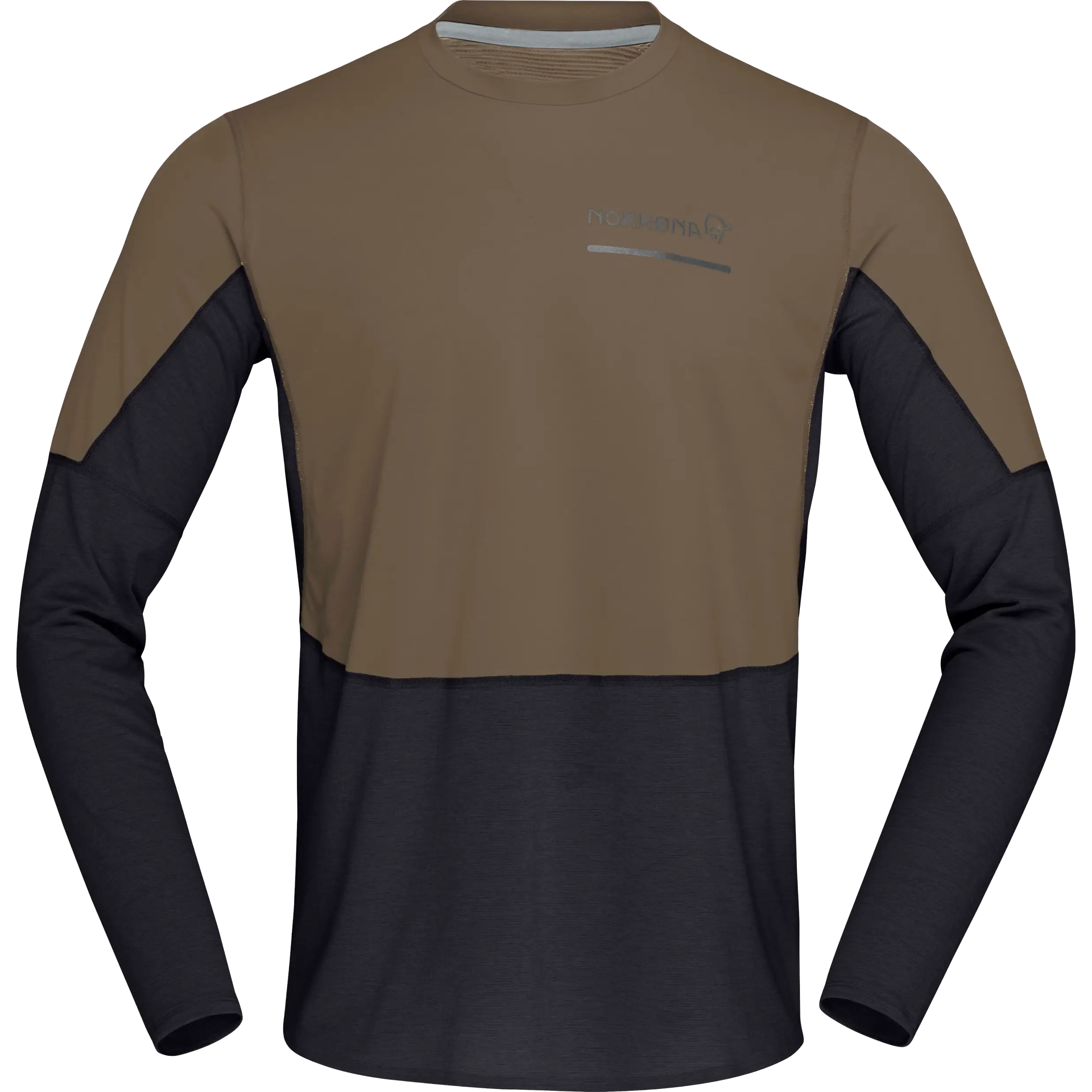 Norrøna Senja Equaliser Lightweight Long Sleeve - Olive Night - M - Løbetrøjer