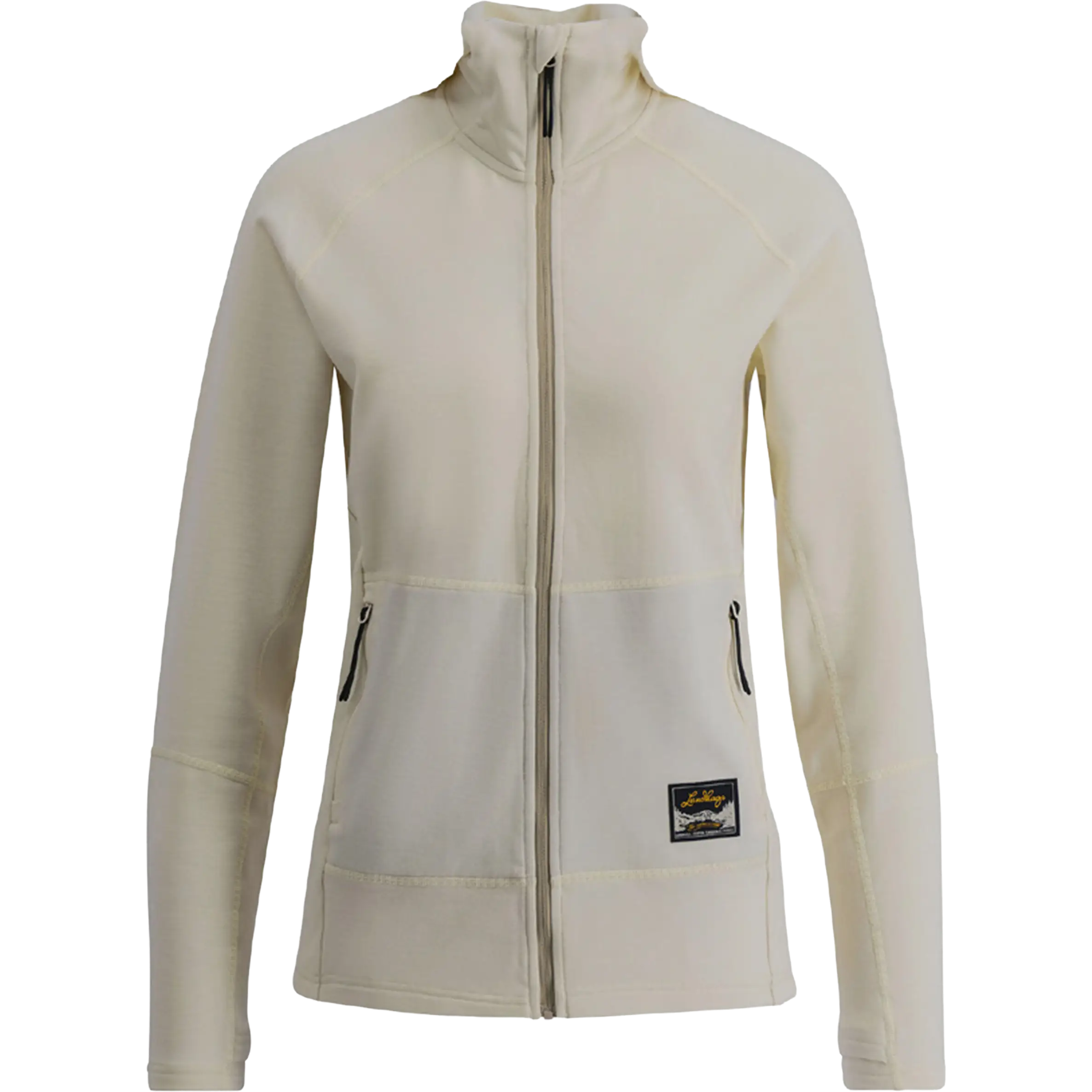 Lundhags Tived Merino Full Zip Women uldtrøje - Chalk White - L - Uldtrøjer