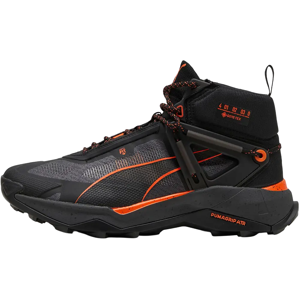 Puma Explore Nitro Mid GTX Men herrestøvle - Puma Black/Gray Skies/Flame Fl - 44,5 - Vandrestøvler