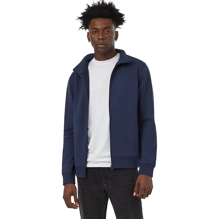 Tentree Seafleece Full Zip Men sweatshirt - Dress Blue - M - Sweatshirts