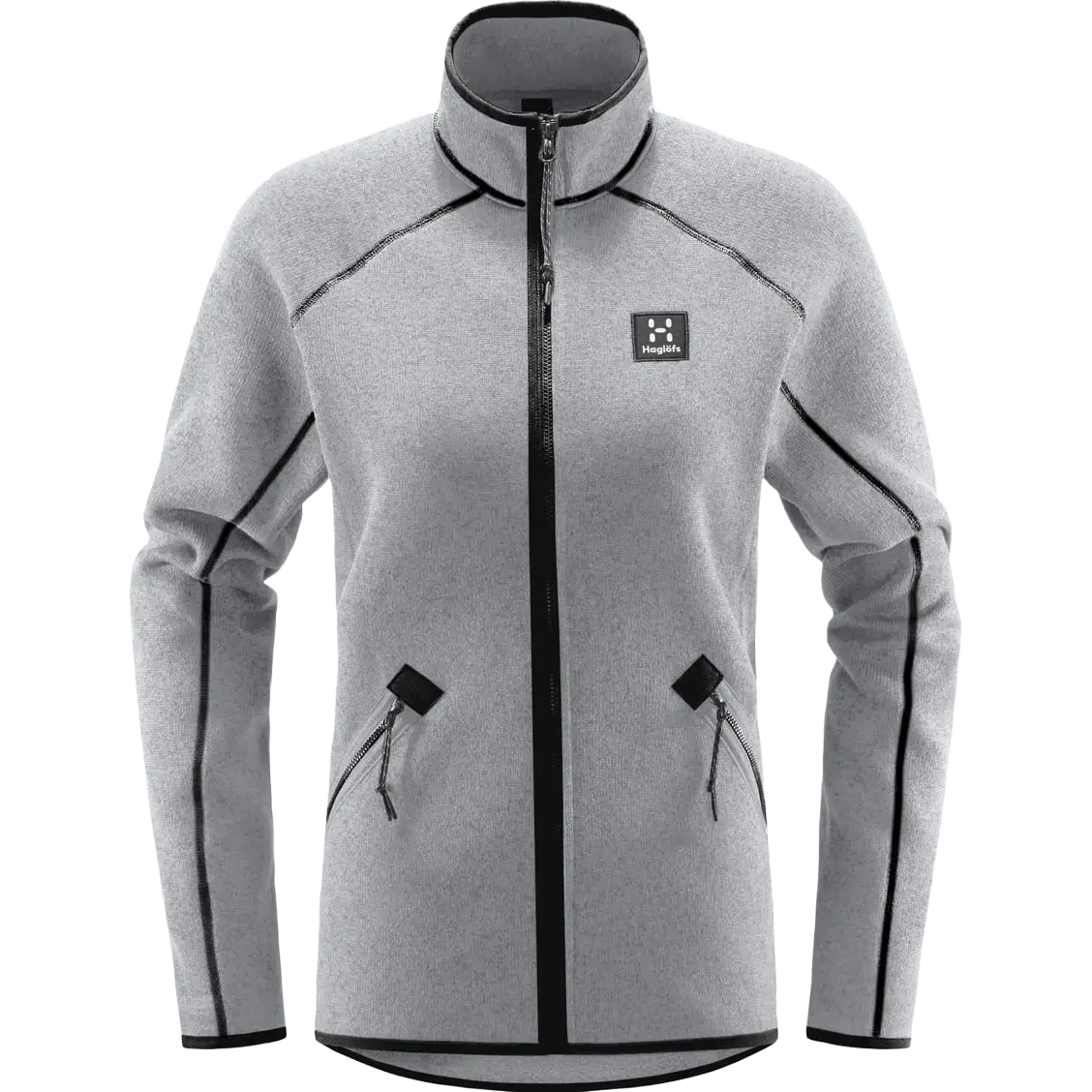 Haglöfs Risberg Jacket Women Damefleece - CONCRETE - XL - Fleecetrøjer