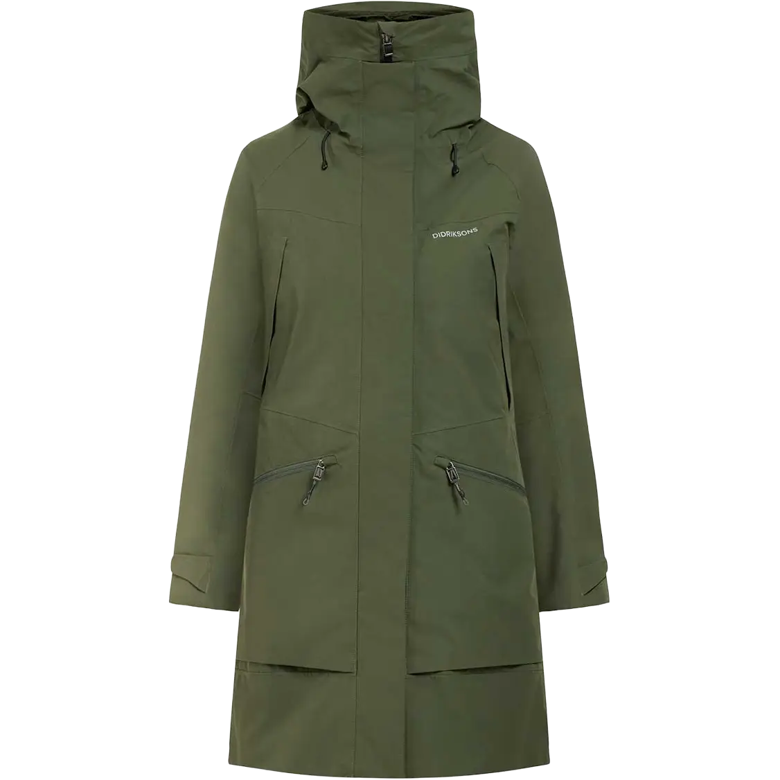 Didriksons Ilma Parka Women 8 regnjakke - Deep Green - 44 - Regnjakker