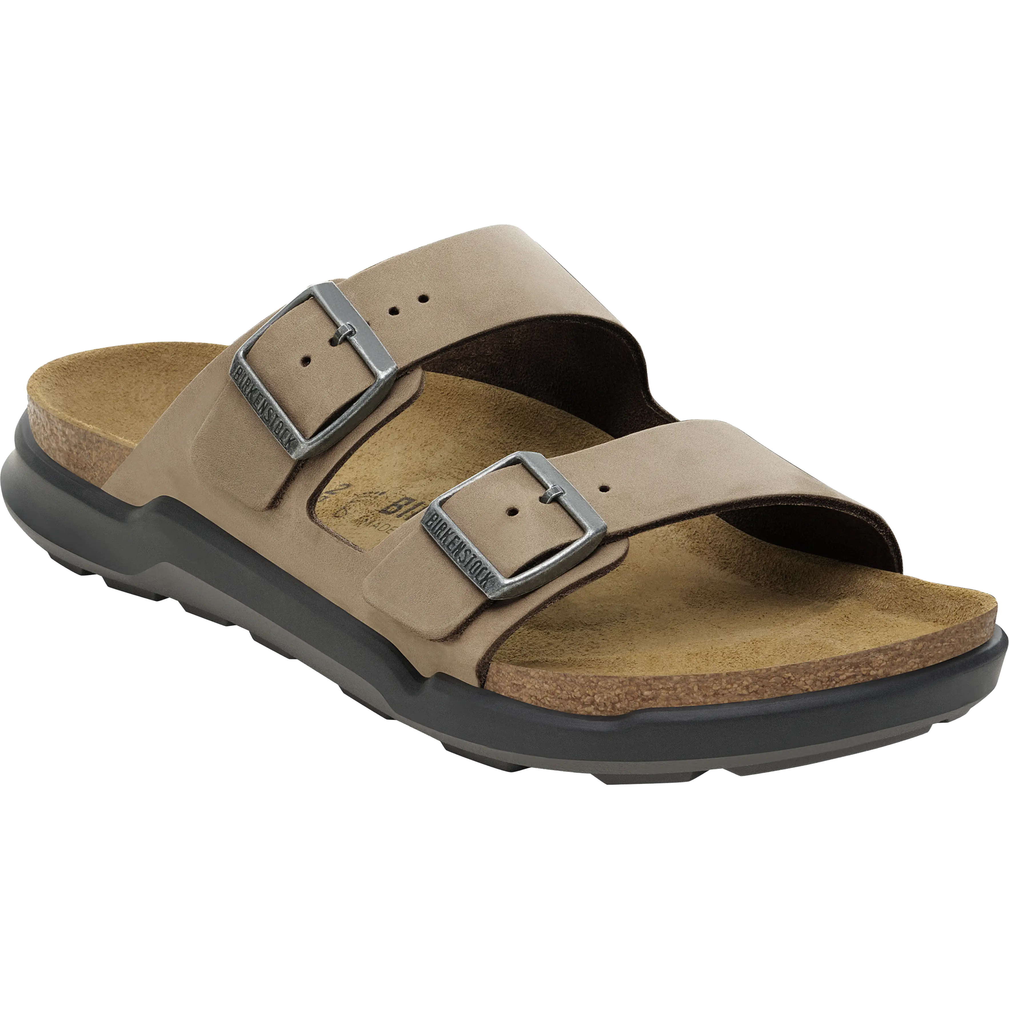 Birkenstock Arizona Crosstown Waxy Leather Men sandal - Tabacco Brown - 46 - Sandaler