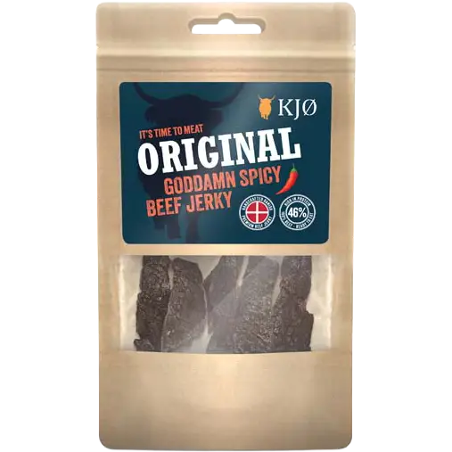 KJØ Goddamn Spicy Beef Jerky 25g - Brun;Sand - One size - Mad og drikke