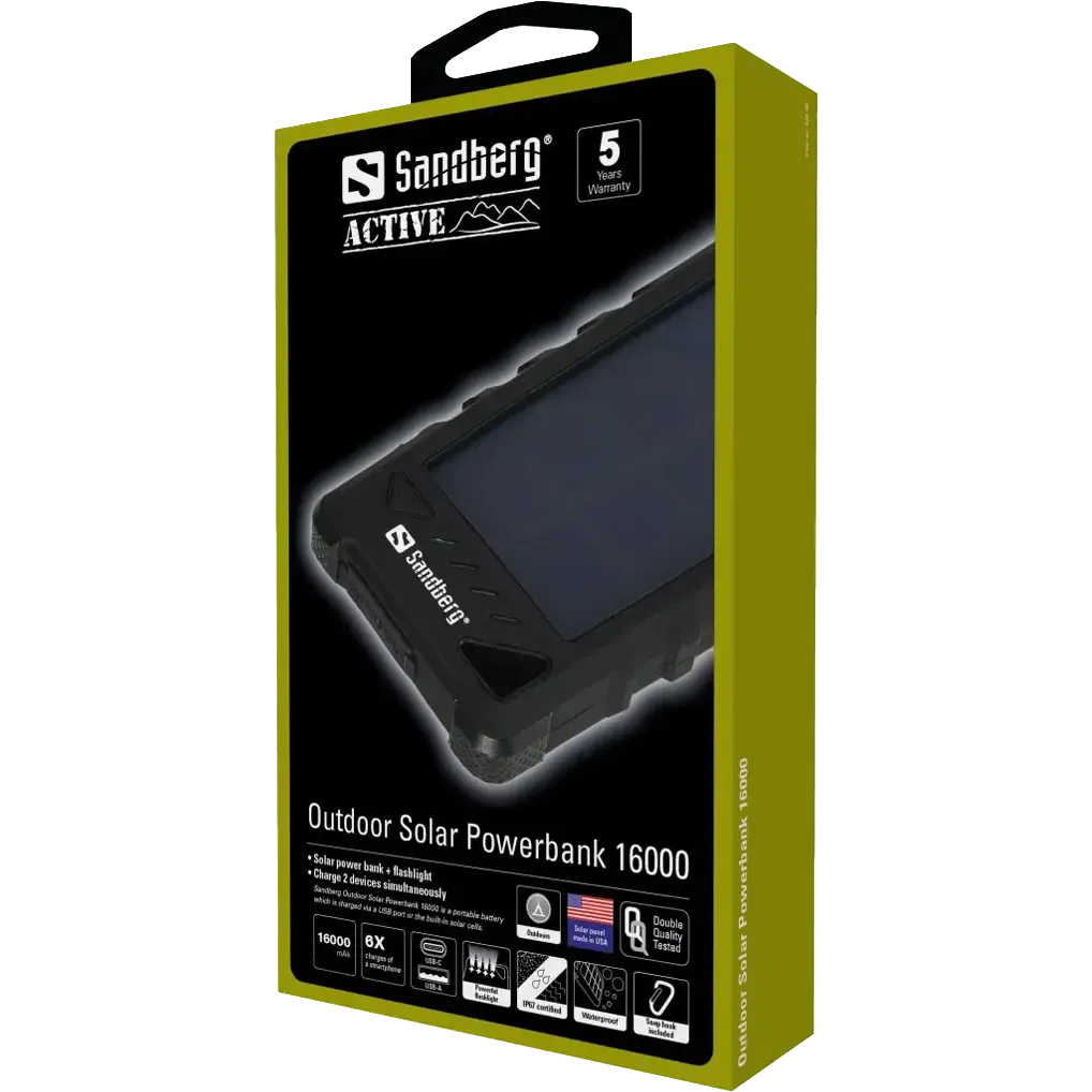 Sandberg Outdoor Solar Powerbank 16000