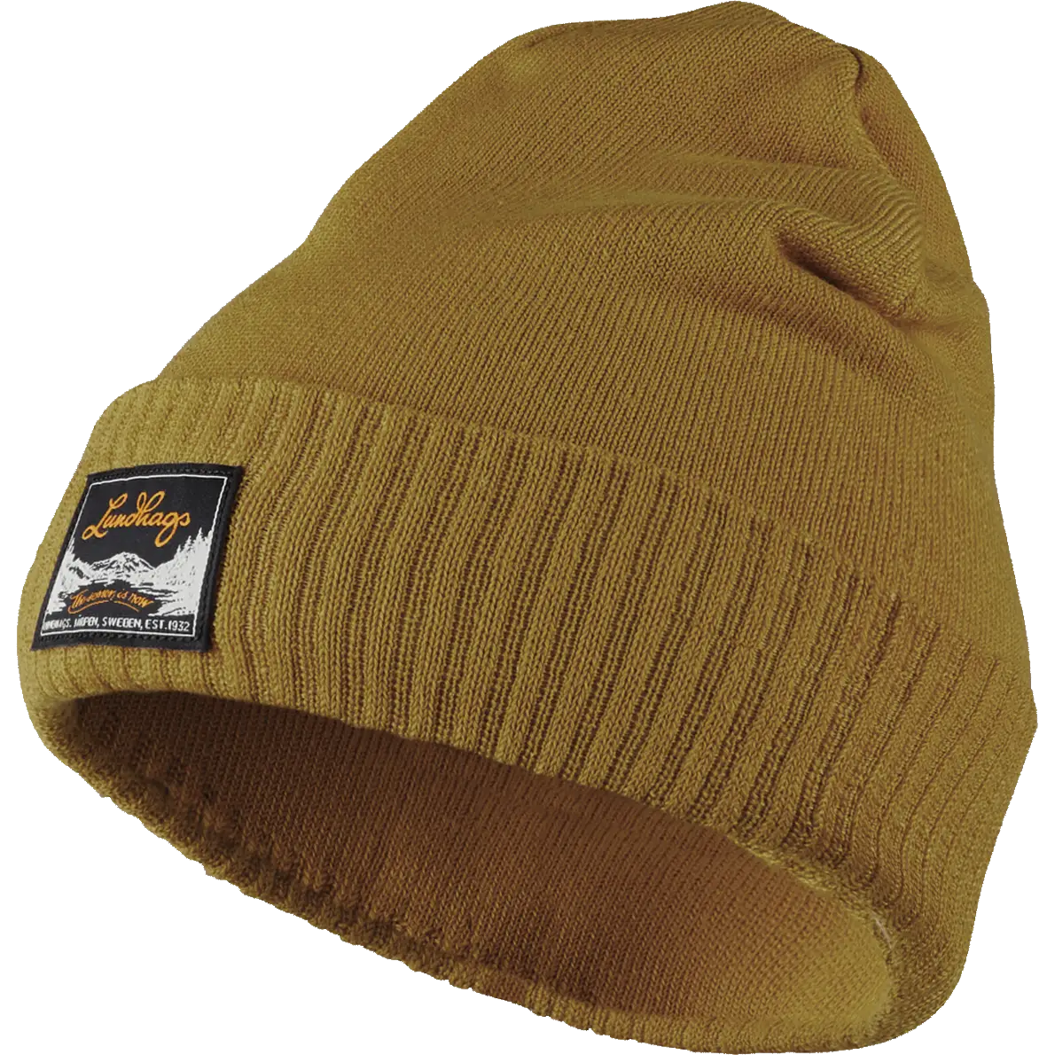 Lundhags Knak Beanie strikhue - Olive - One size - Huer