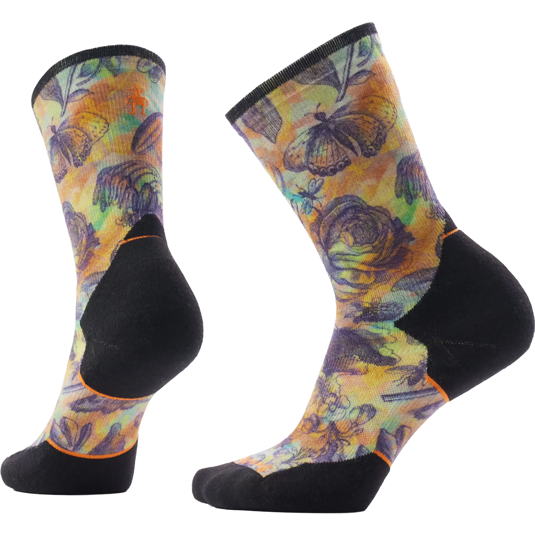 Smartwool Trail Targeted Cushion Flora Print Crew - Multi Color - L/42-45 - Løbestrømper