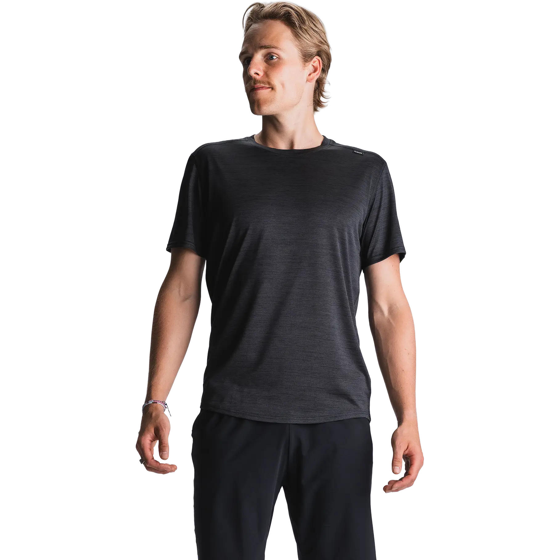 Fusion C3 T-Shirt Men - Black Melange - XXL - Løbe t-shirt