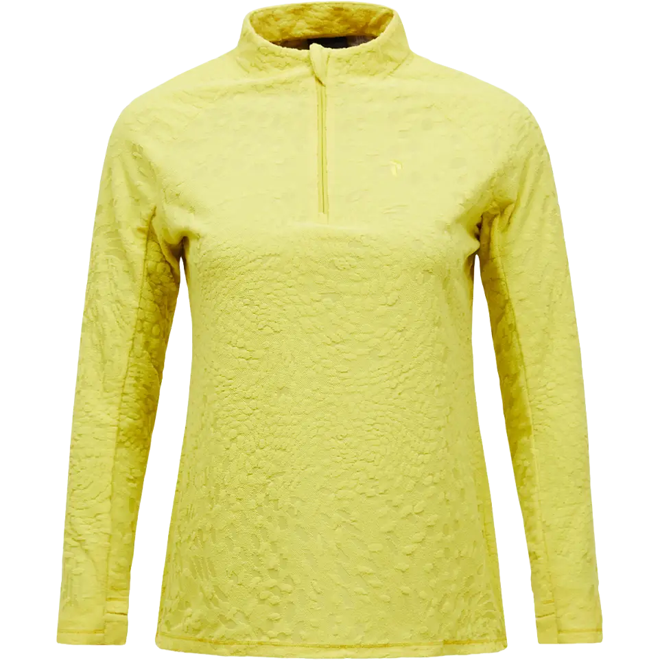 Peak Performance Discover Midlayer Women - Canary Lime - L - Løbetrøjer