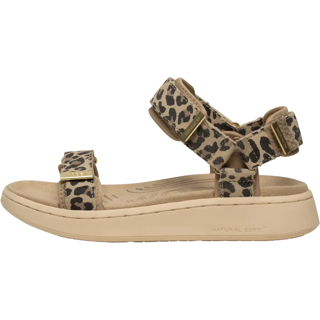 WODEN Line Suede Sandal Women - Leopard - 42 - Sandaler