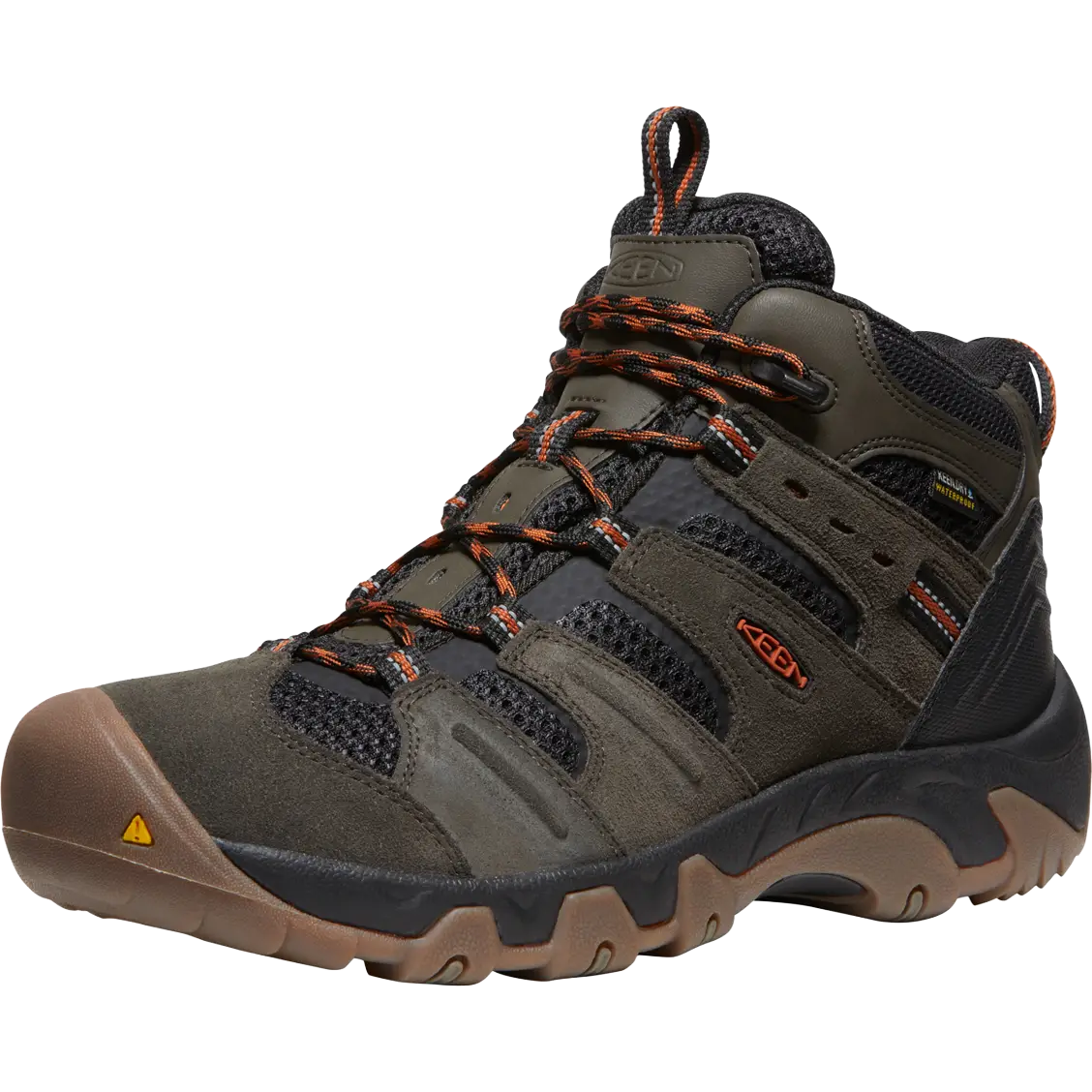 Keen Headout Mid WP Men vandrestøvle - Black Olive/Orange - 45 - Vandrestøvler